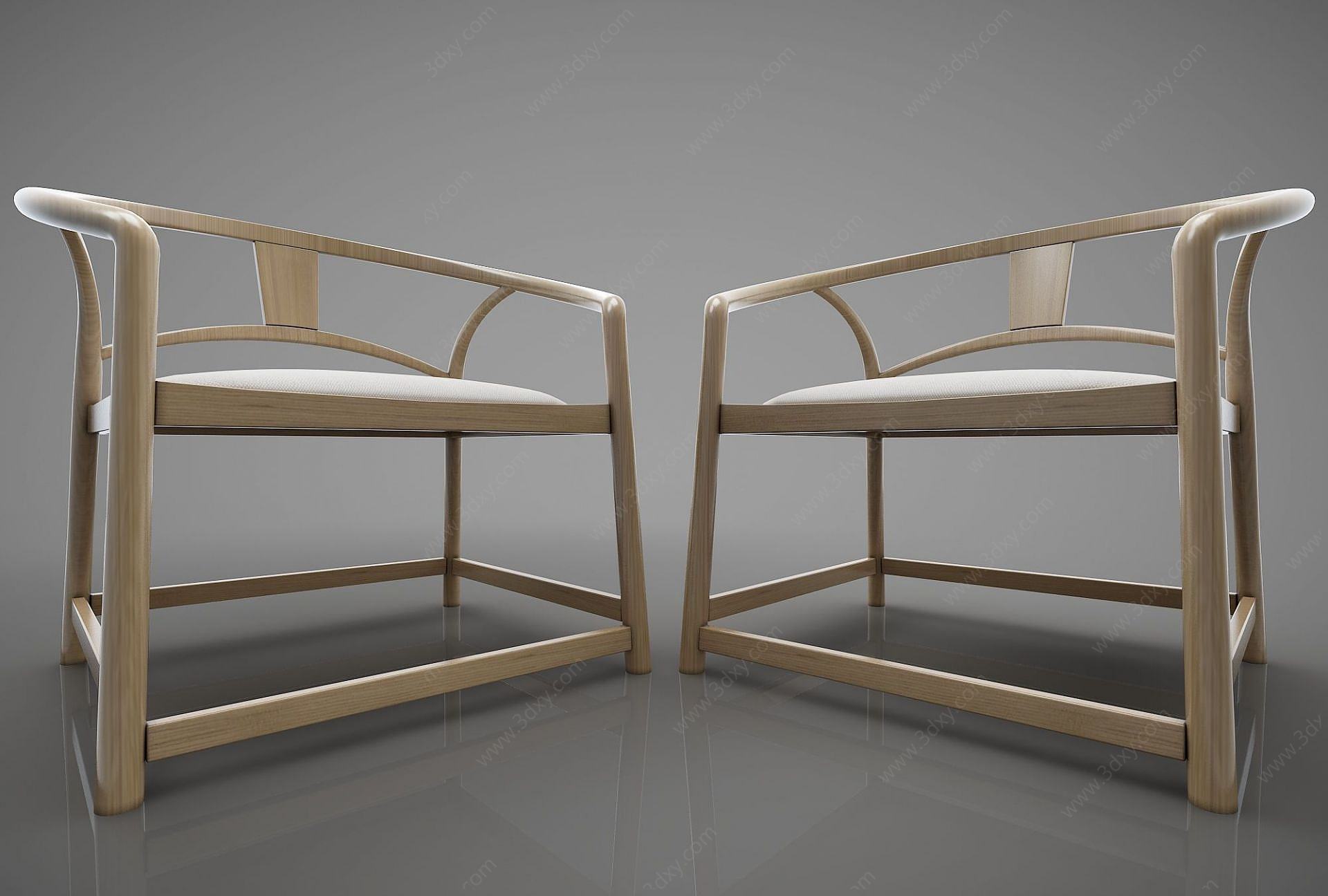新中式沙发椅子3D模型