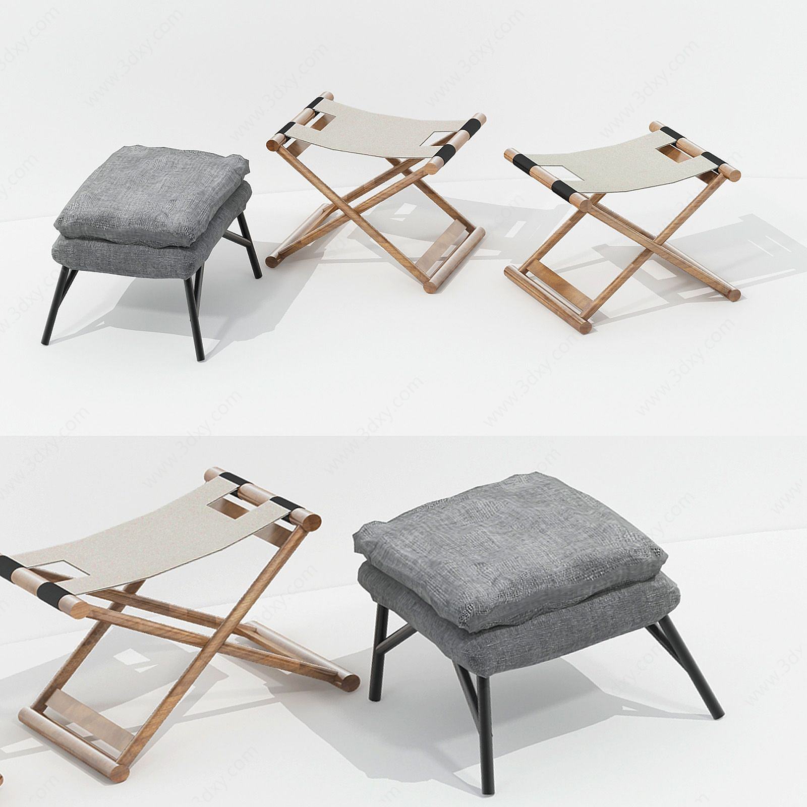 现代凳子3D模型