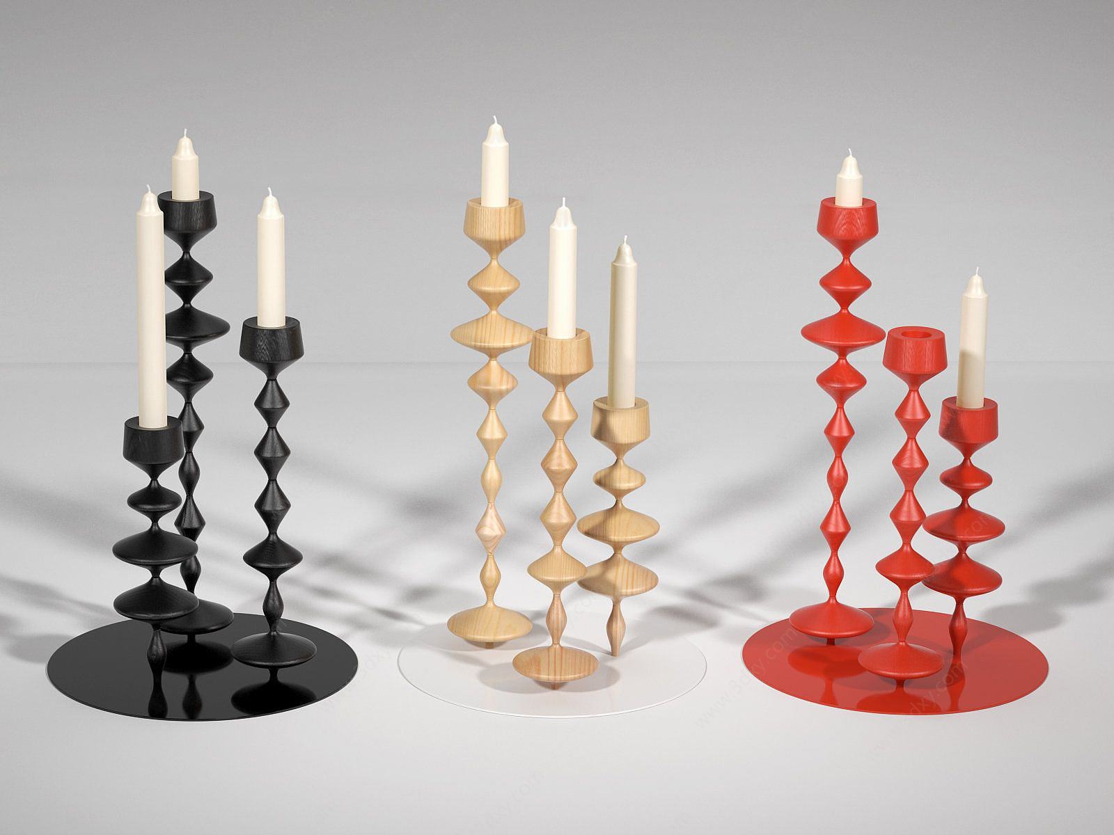 欧式蜡烛3D模型