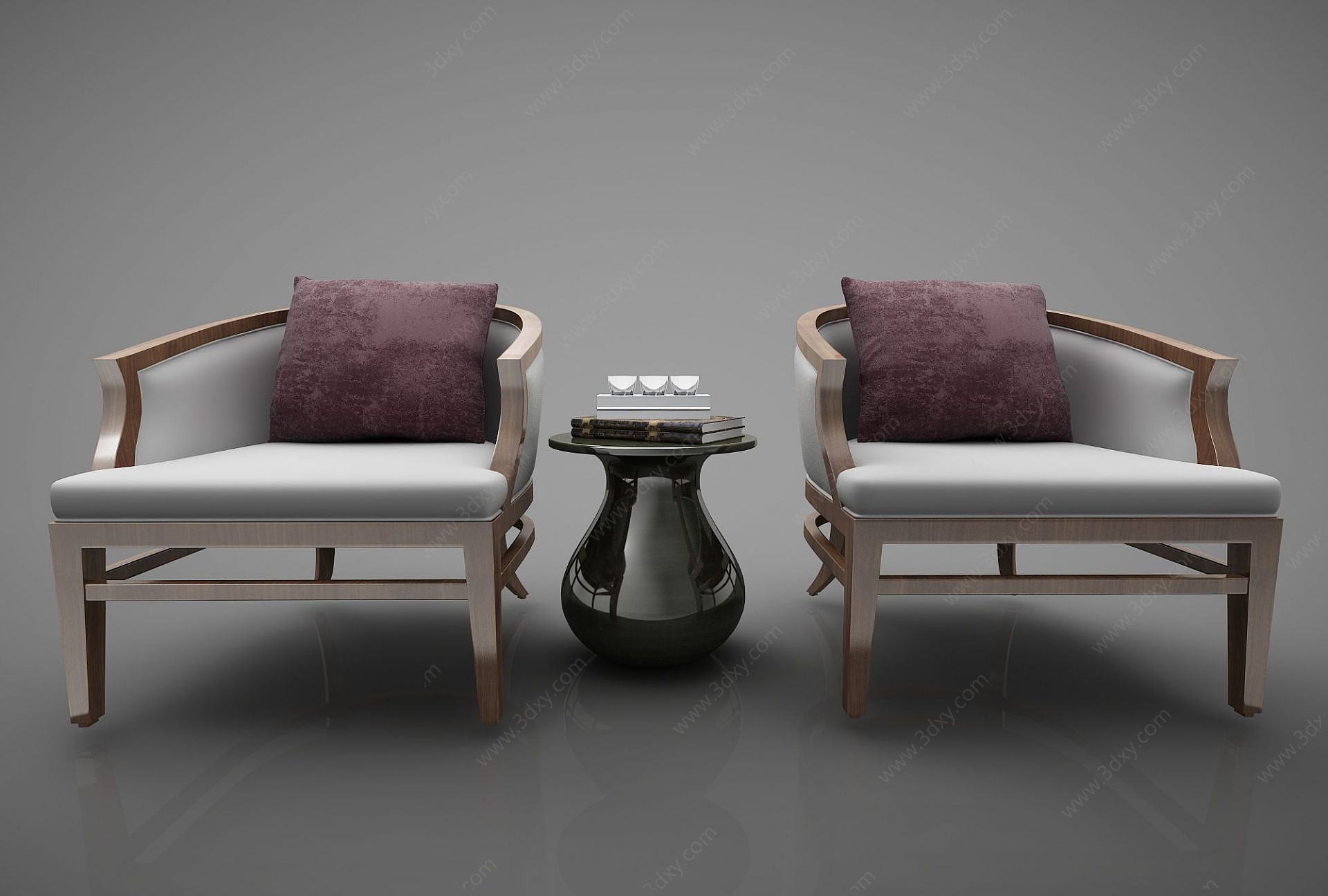沙发茶几组合3D模型