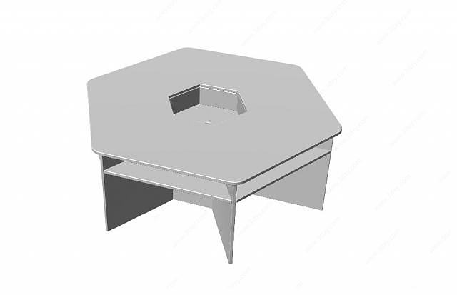 六边形桌子3D模型