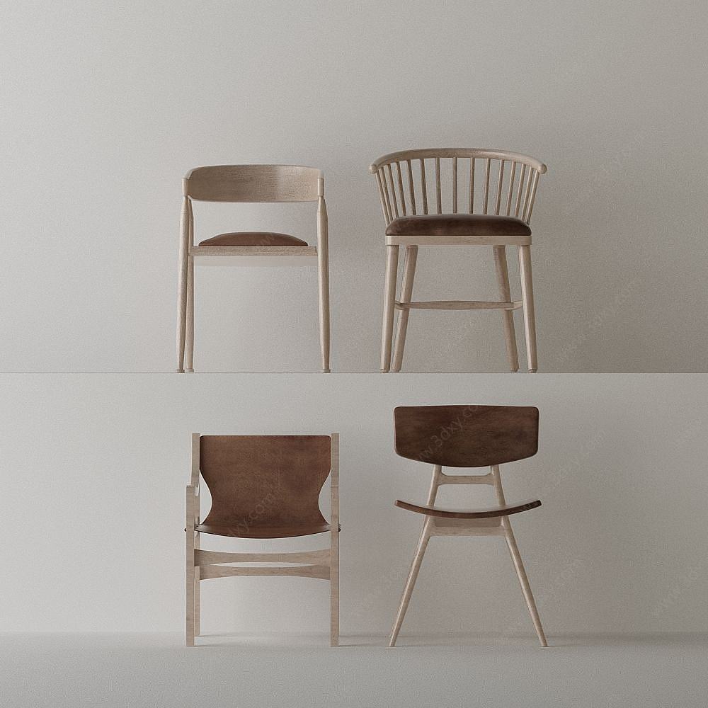 简约北欧椅子3D模型