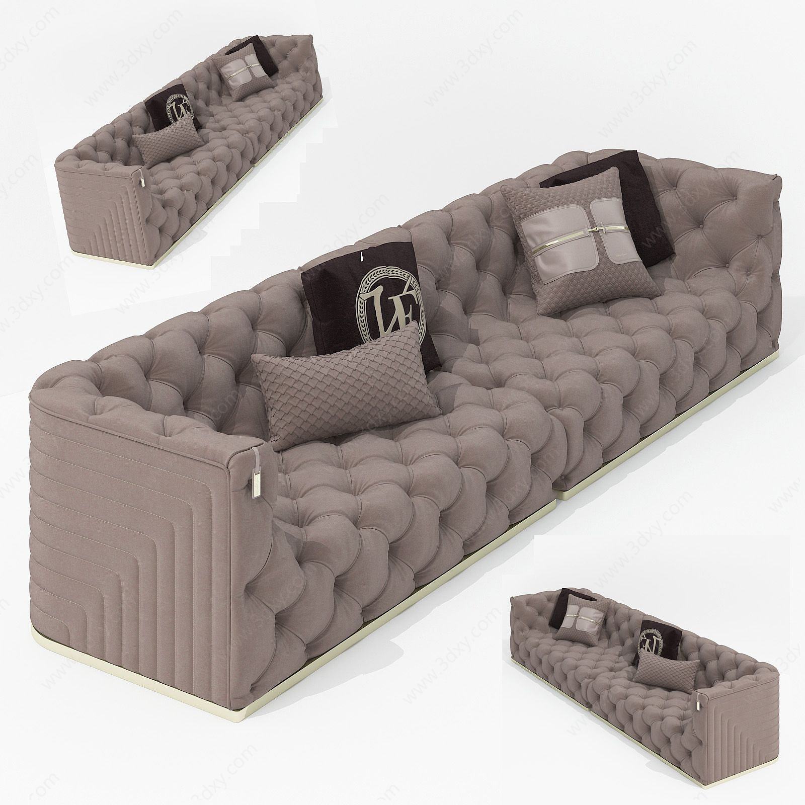 后现代软包沙发3D模型