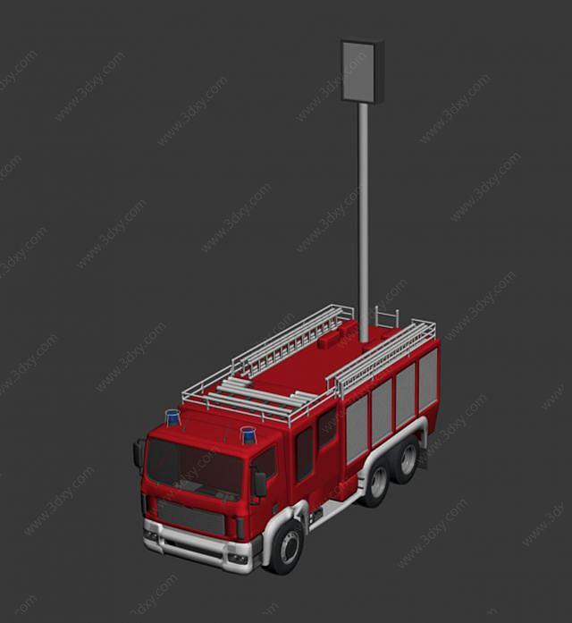 消防照明车3D模型