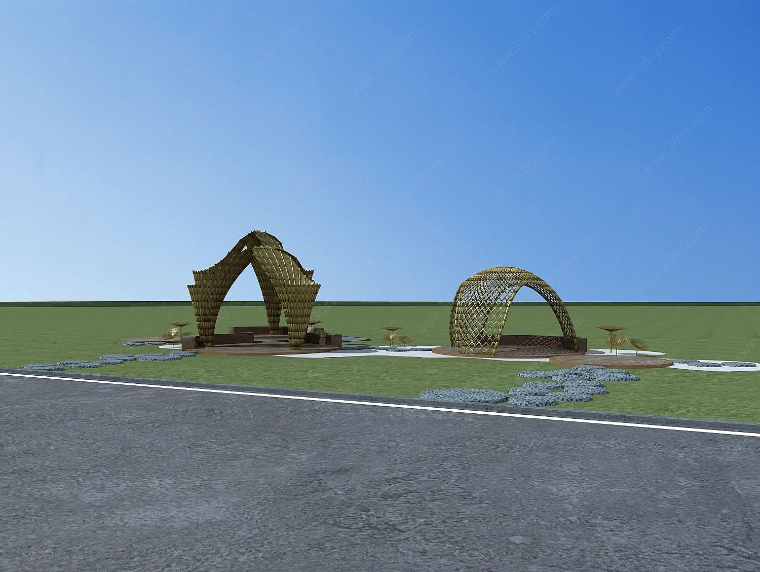 生态凉亭3D模型