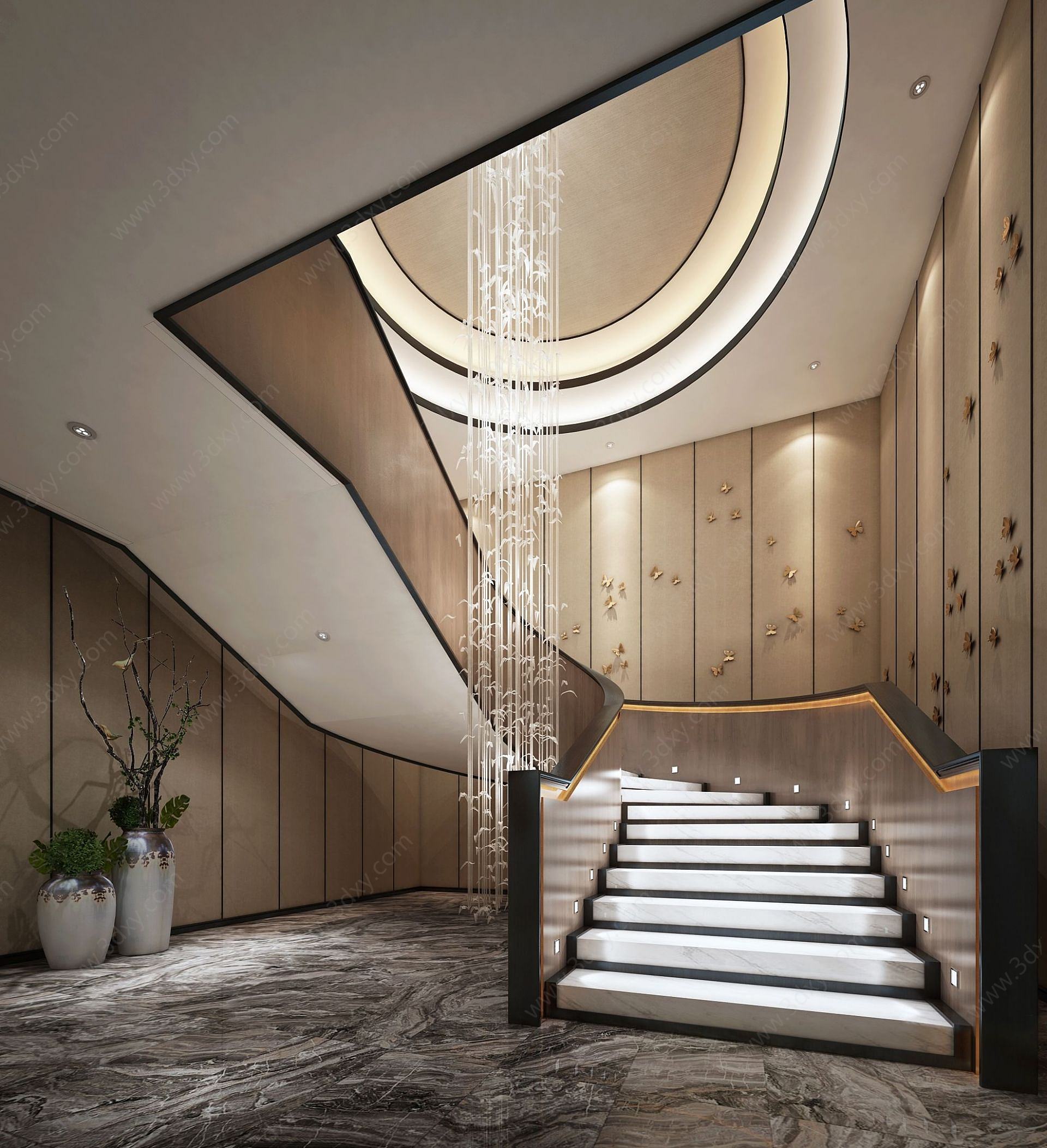 酒店楼梯3D模型