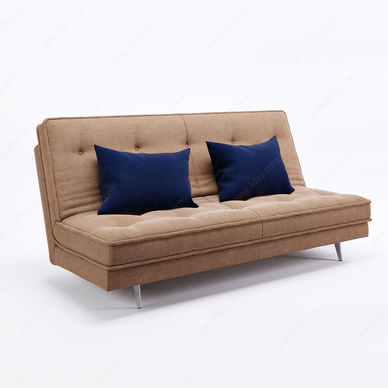 现代北欧双人沙发休闲沙发3D模型