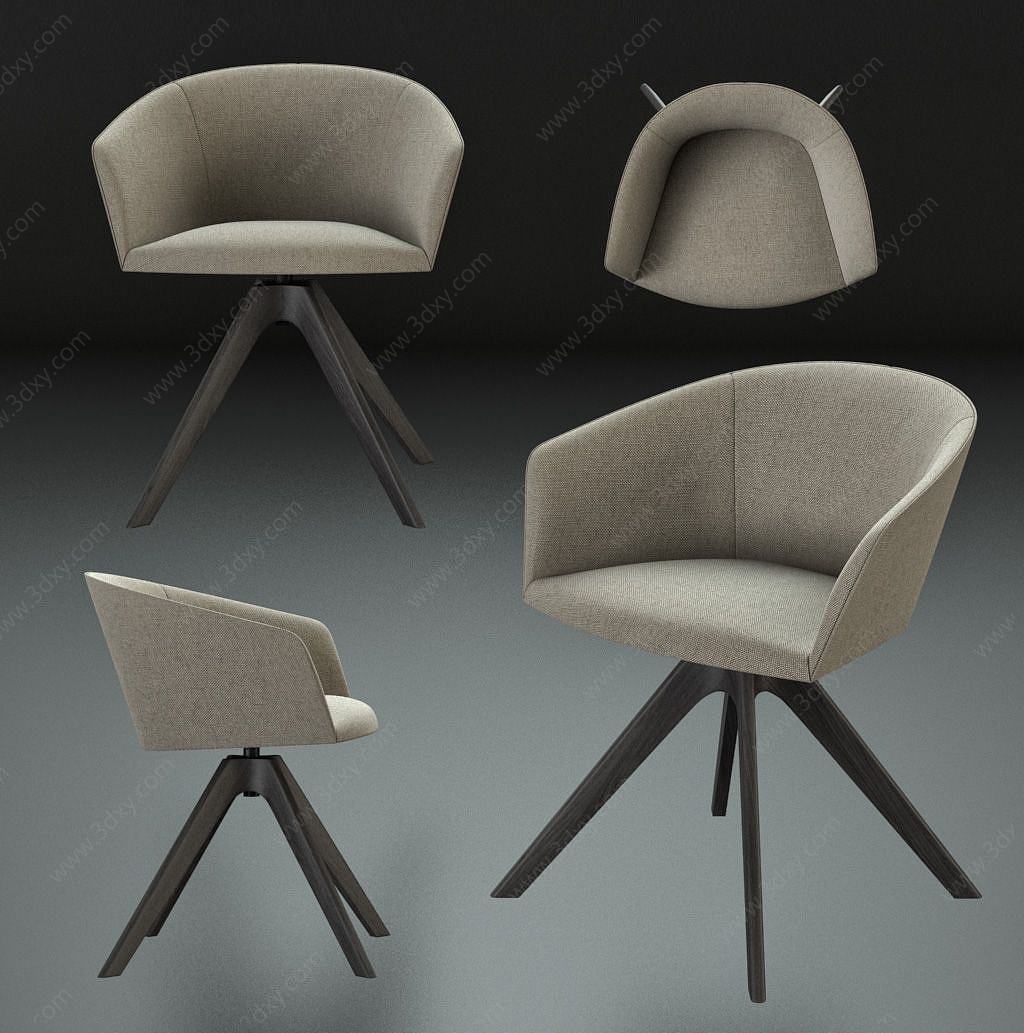 现代椅子单椅3D模型