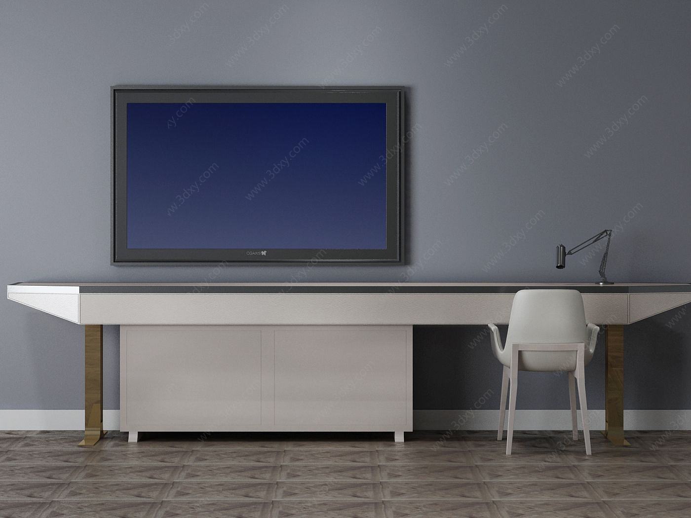 现代简约电视柜组合3D模型