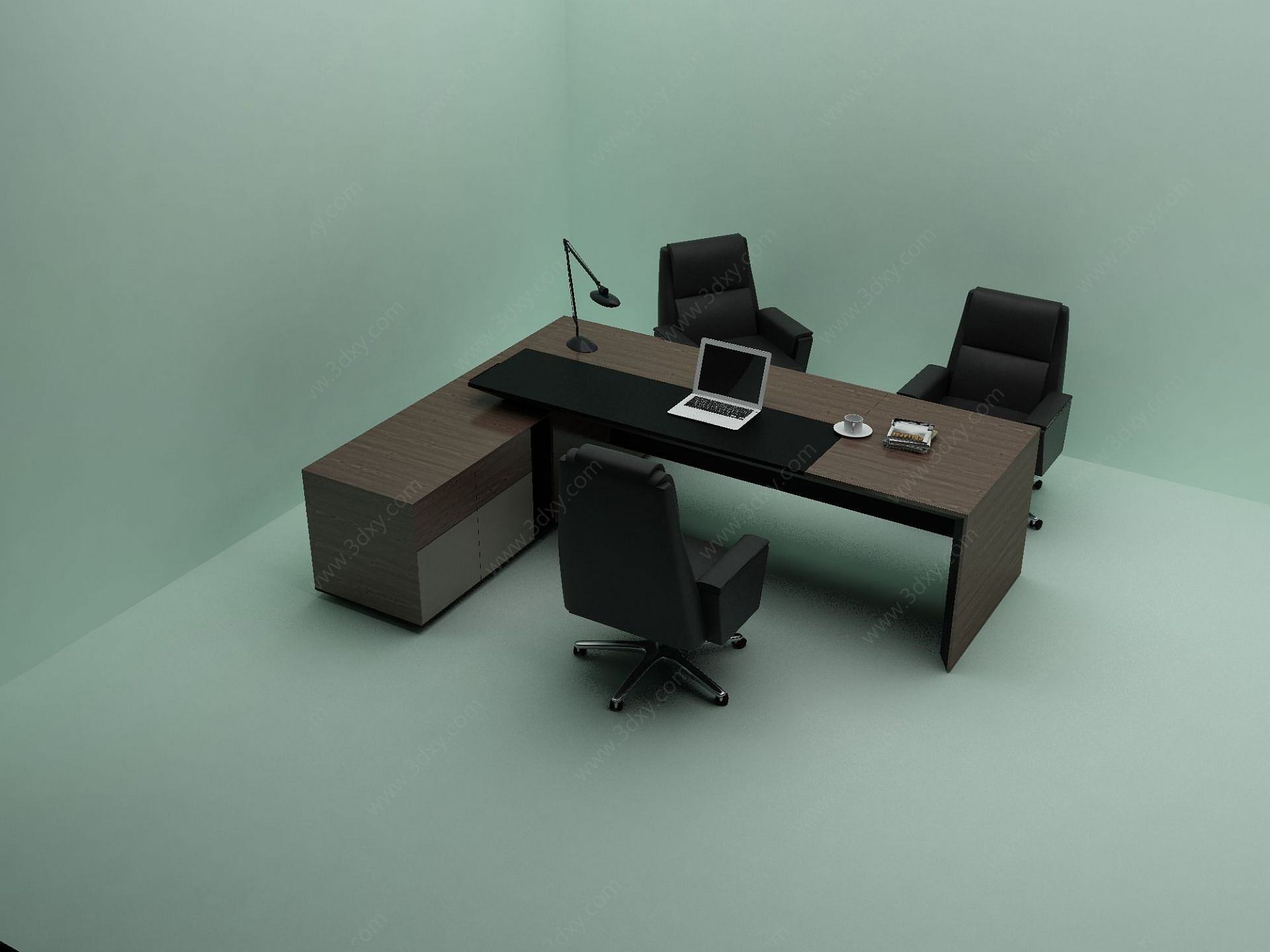 老板办公桌经理3D模型