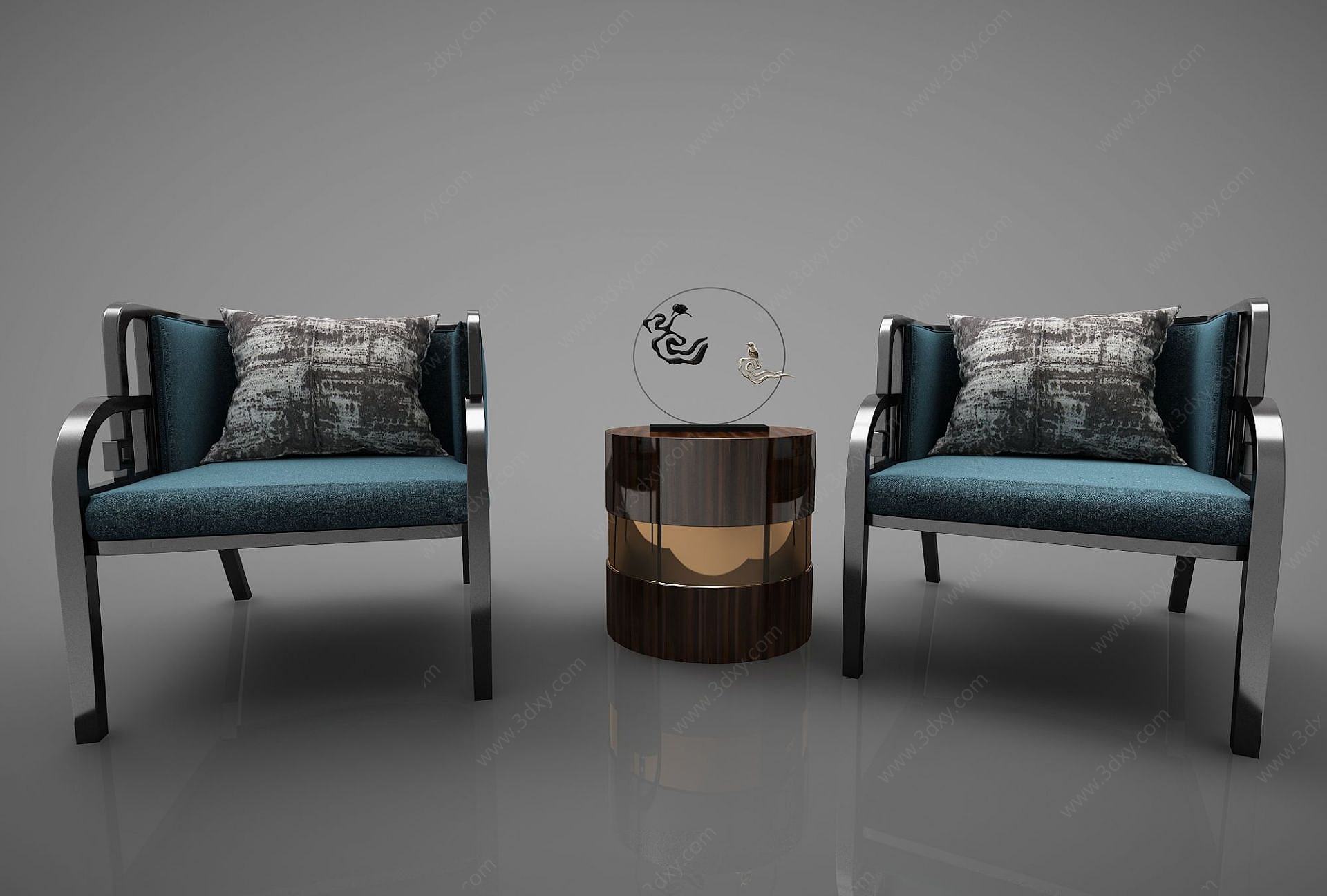 现代风格单人沙发3D模型