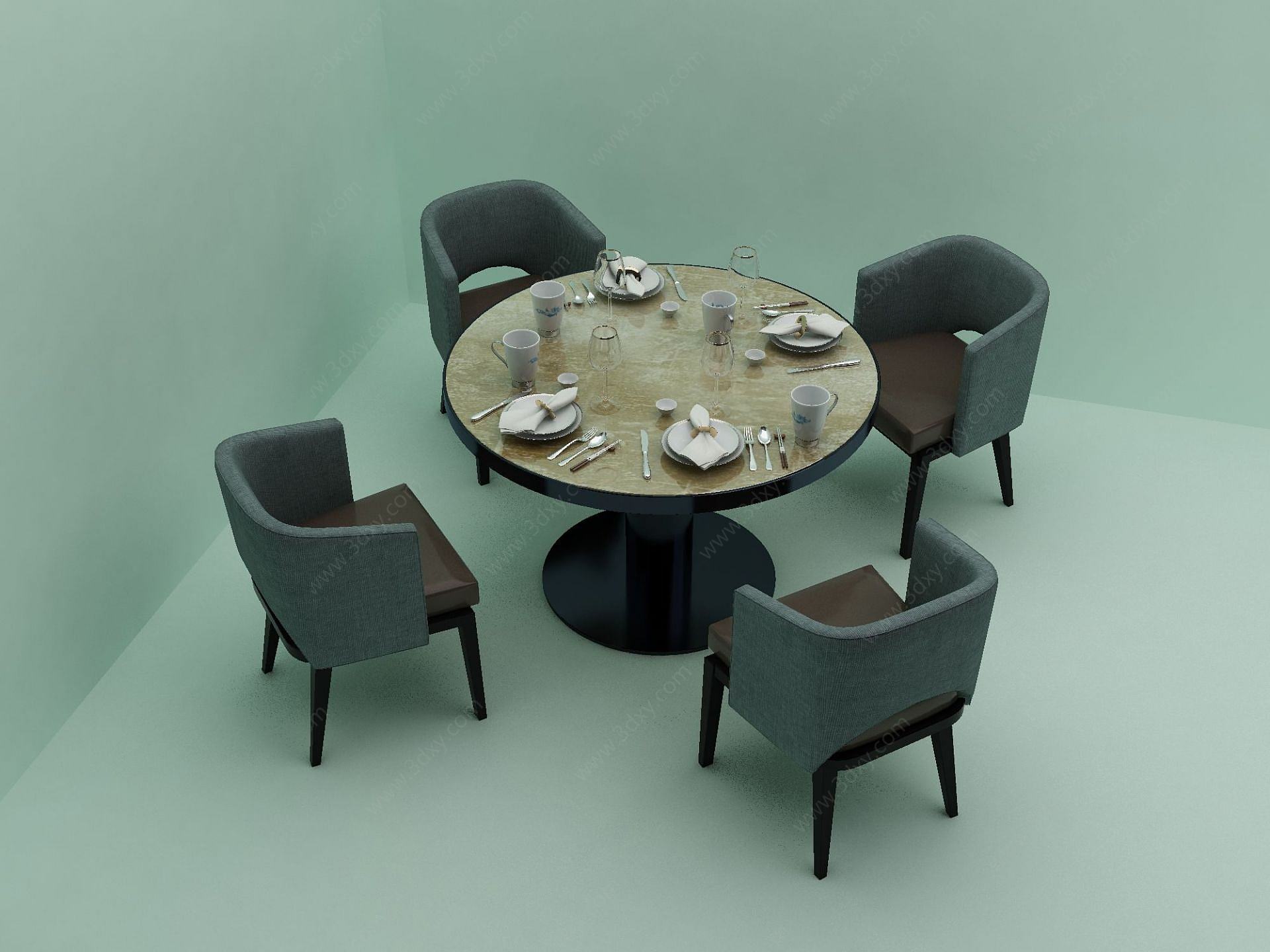 餐厅餐桌3D模型
