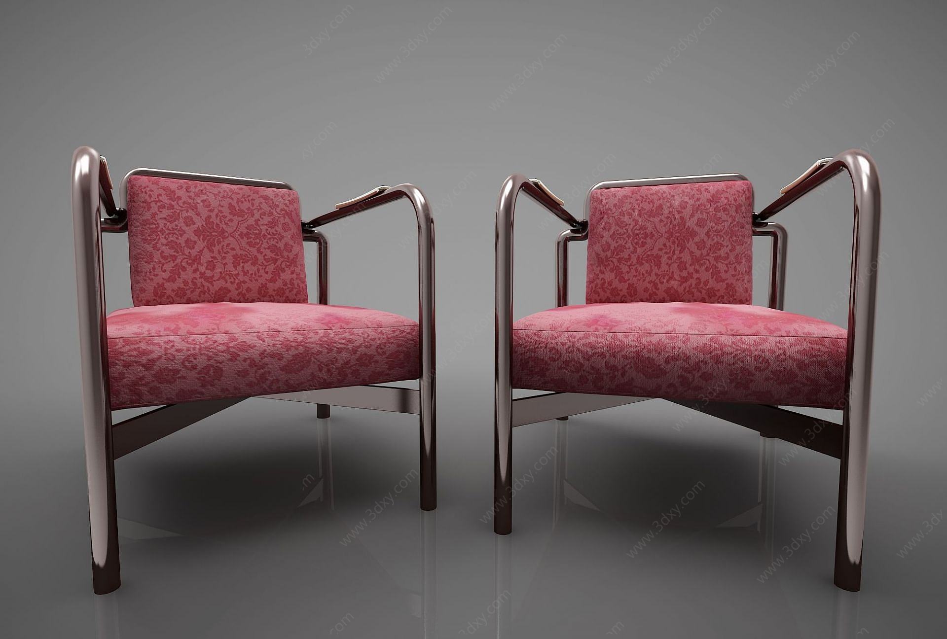 现代单人椅靠背椅3D模型