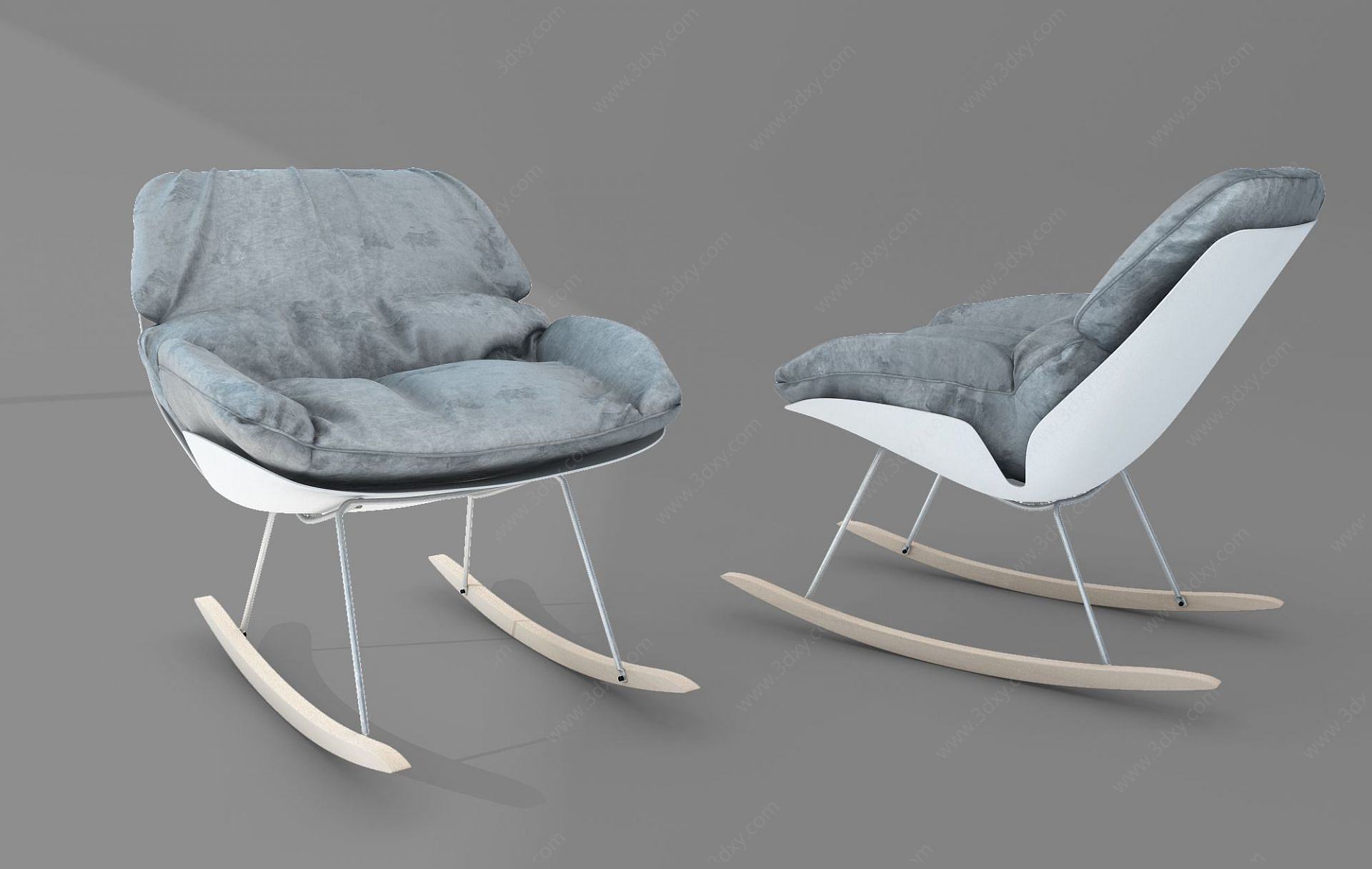 现代靠背椅摇椅3D模型