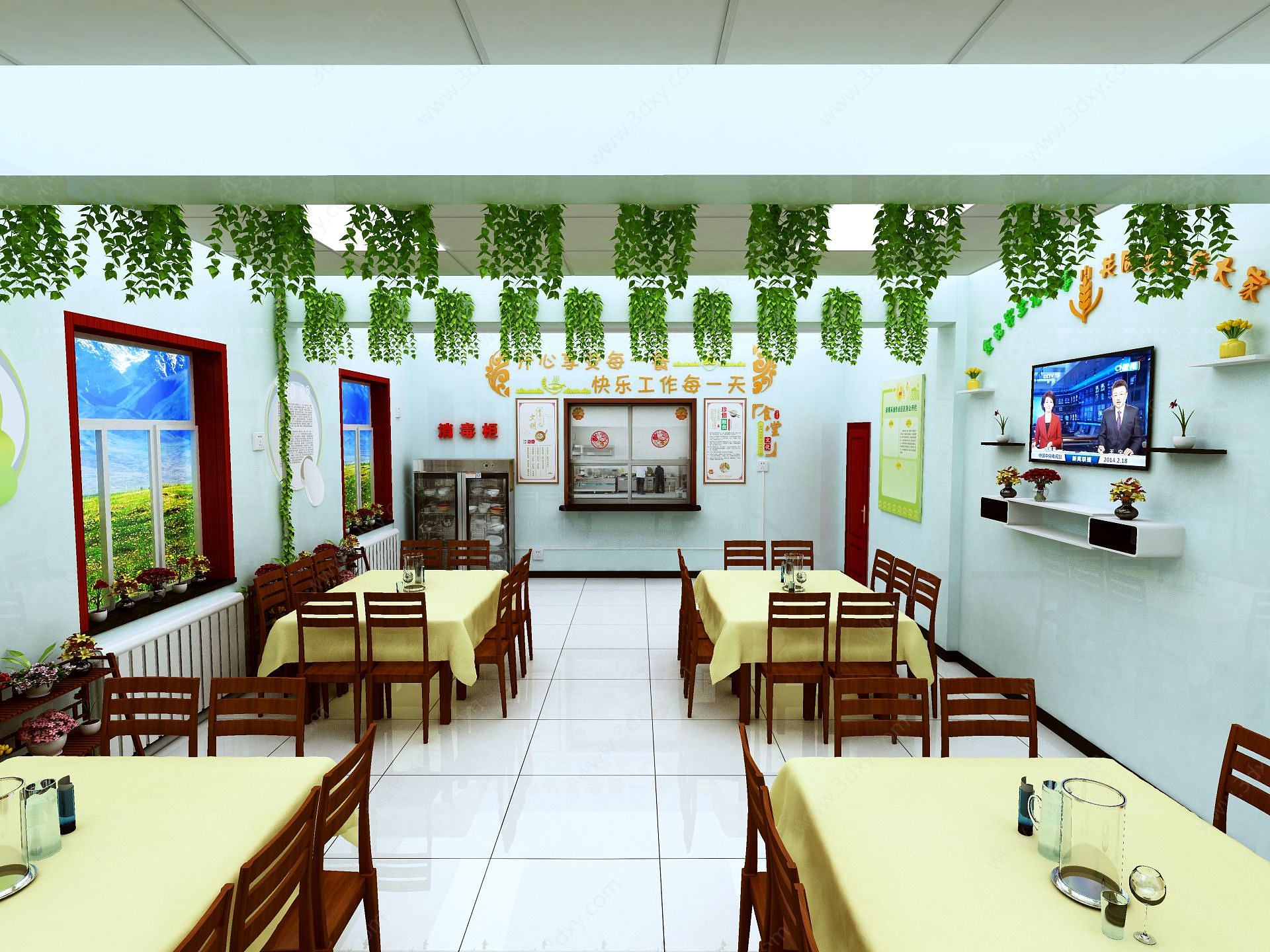 餐厅食堂饭店3D模型