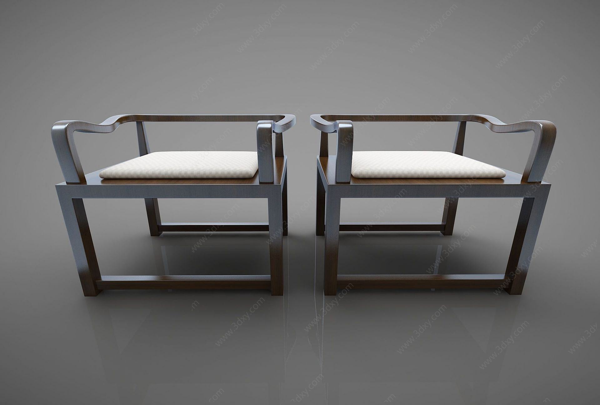 新中式风格的沙发3D模型