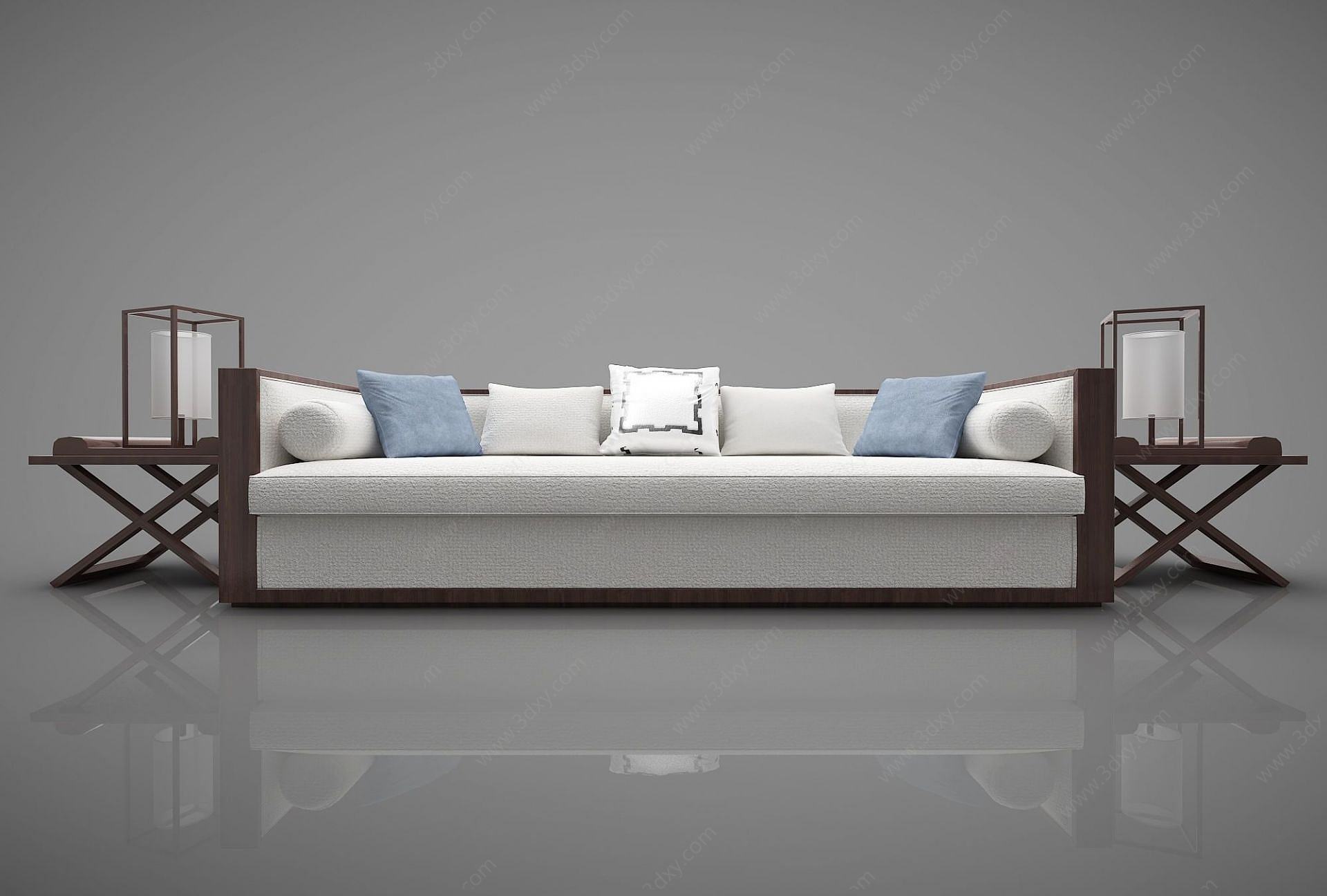 新中式,风格,沙发3D模型