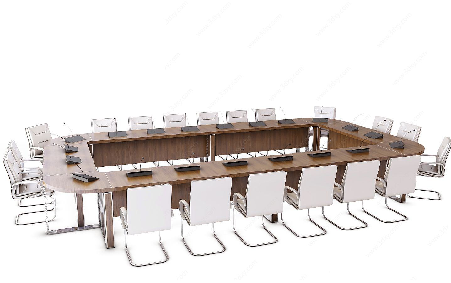 会议桌办公家具3D模型