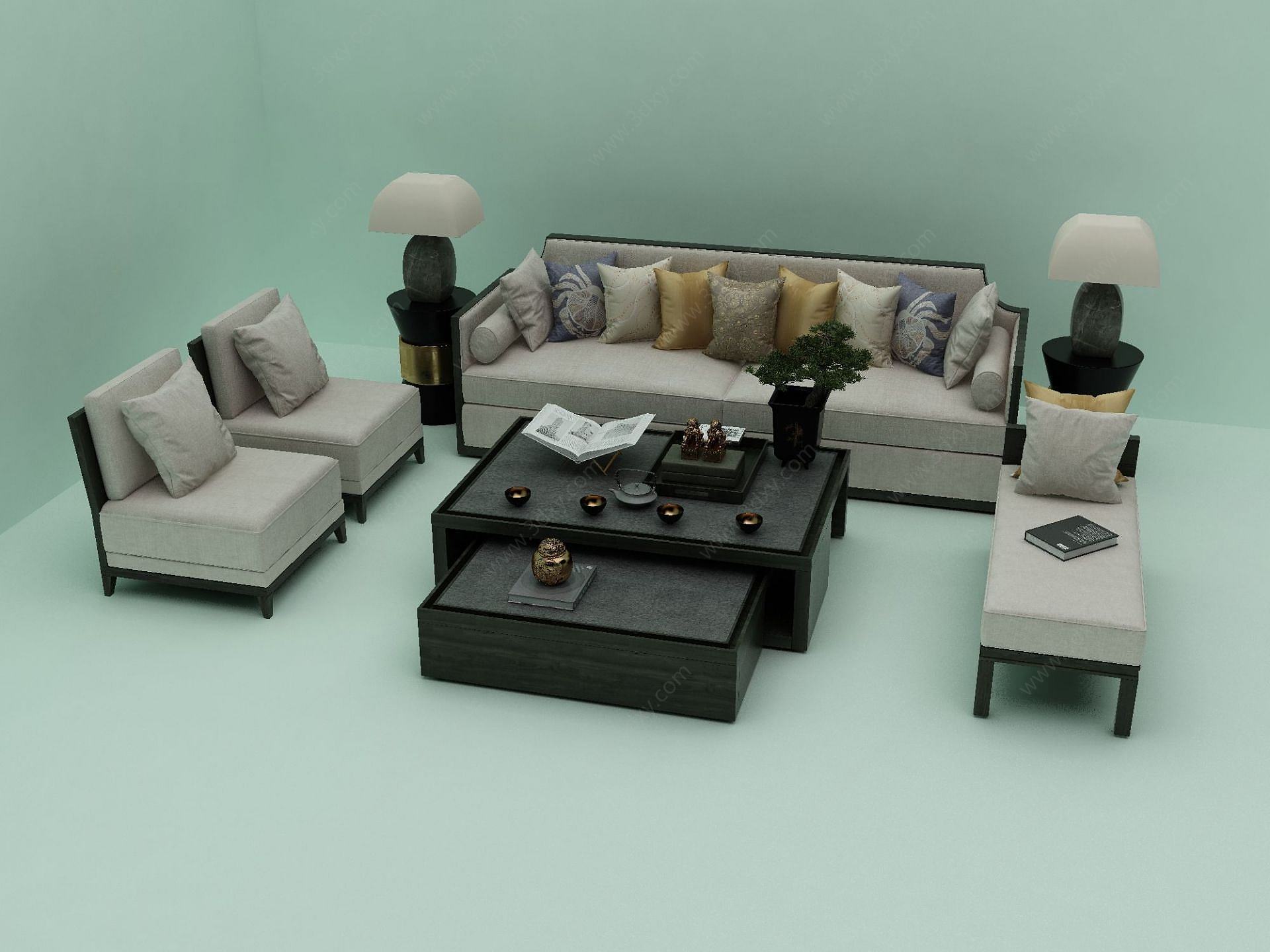 沙发茶几3D模型