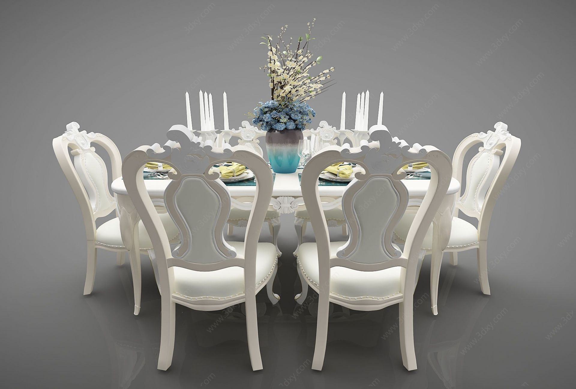 餐桌组合3D模型