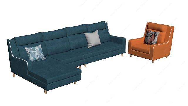 沙发组3D模型