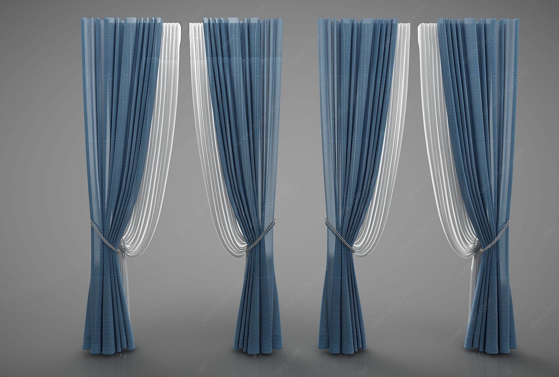 欧式窗帘3D模型