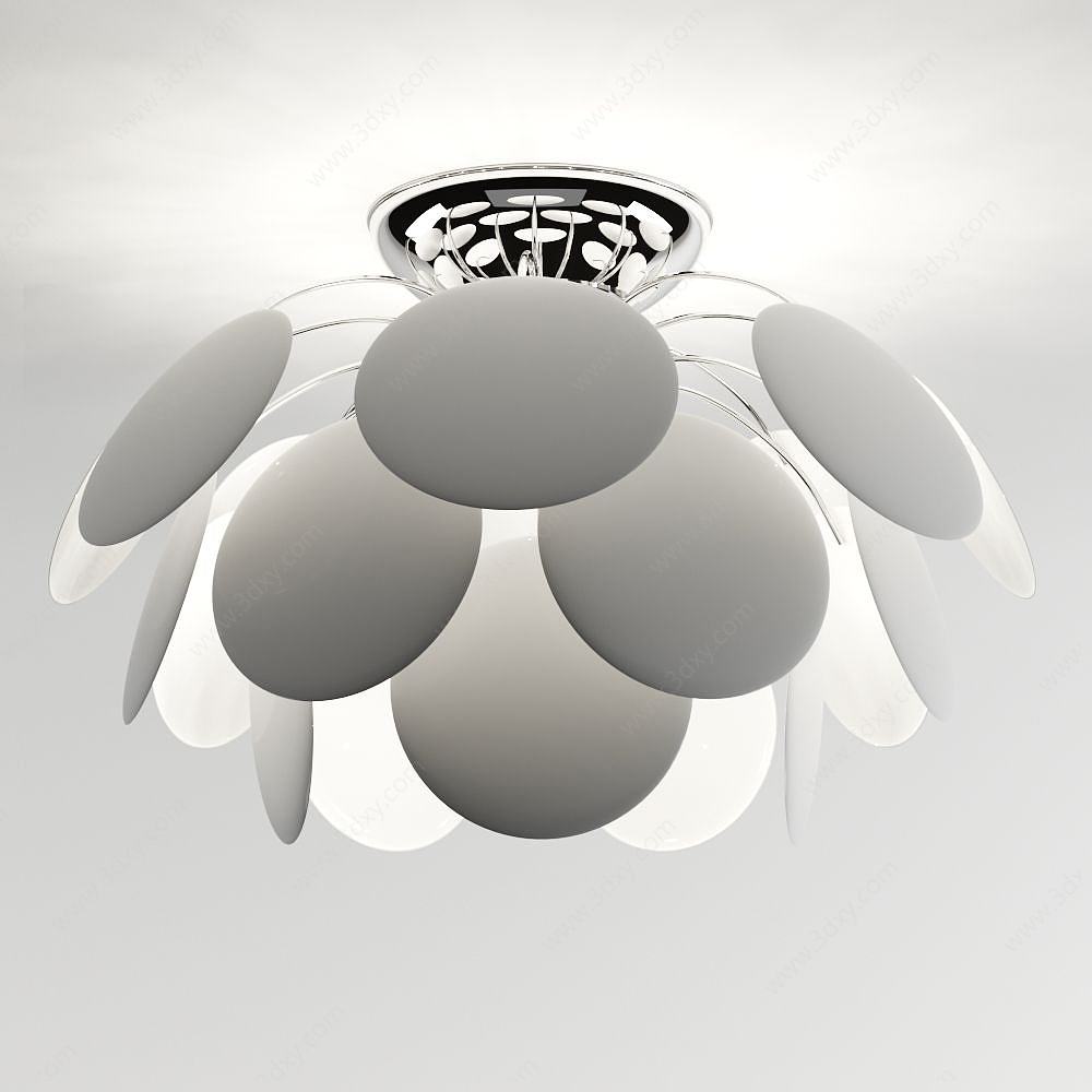 现代花瓣形吊灯3D模型