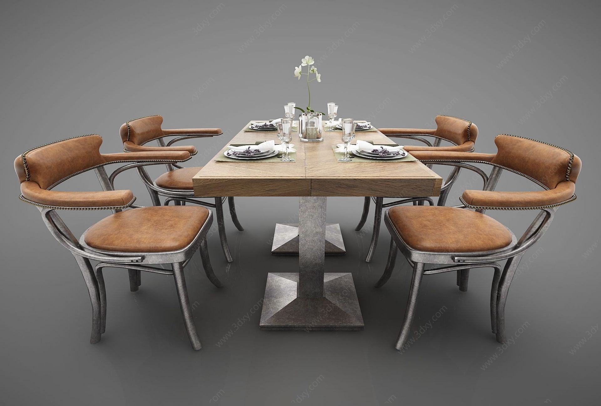 餐桌餐厅桌椅3D模型