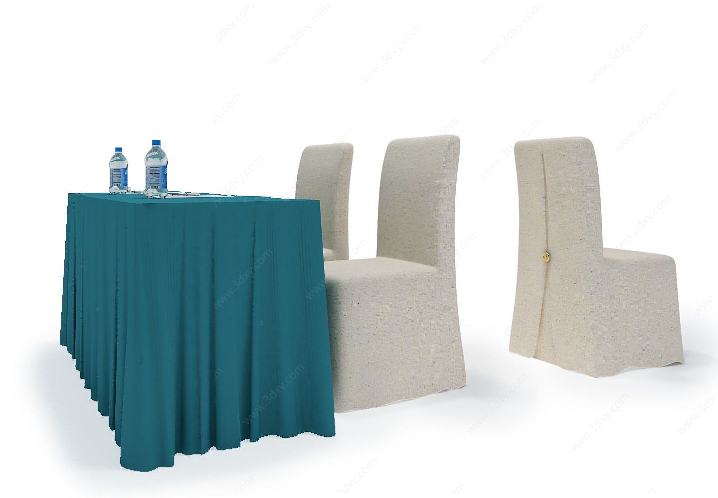 常规宴会会议桌3D模型