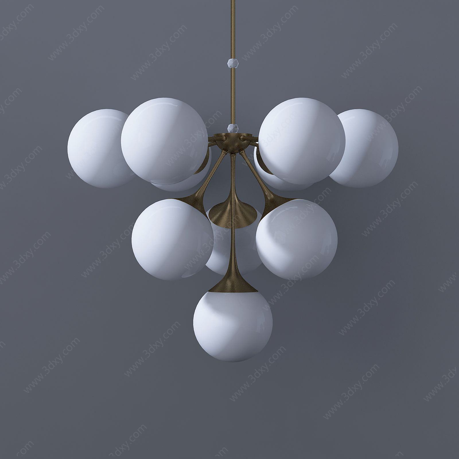现代葡萄式吊灯3D模型