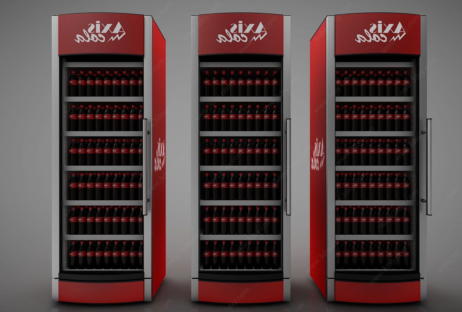 超市饮料冰柜3D模型