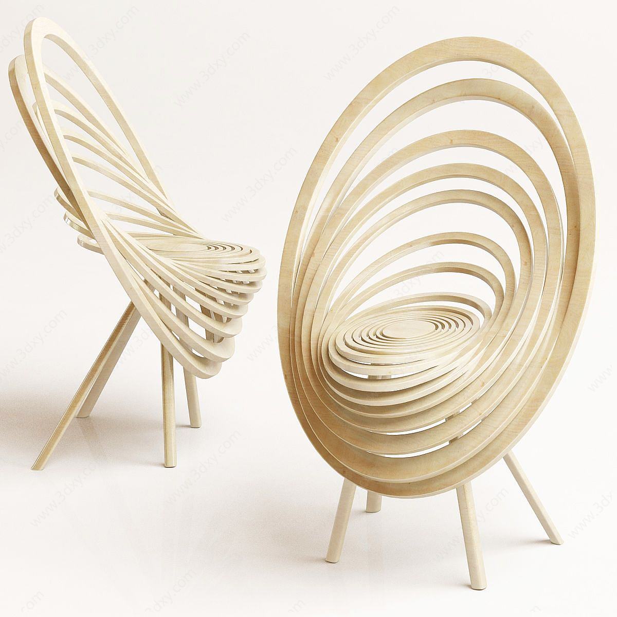现代时尚蜘蛛网休闲单椅3D模型