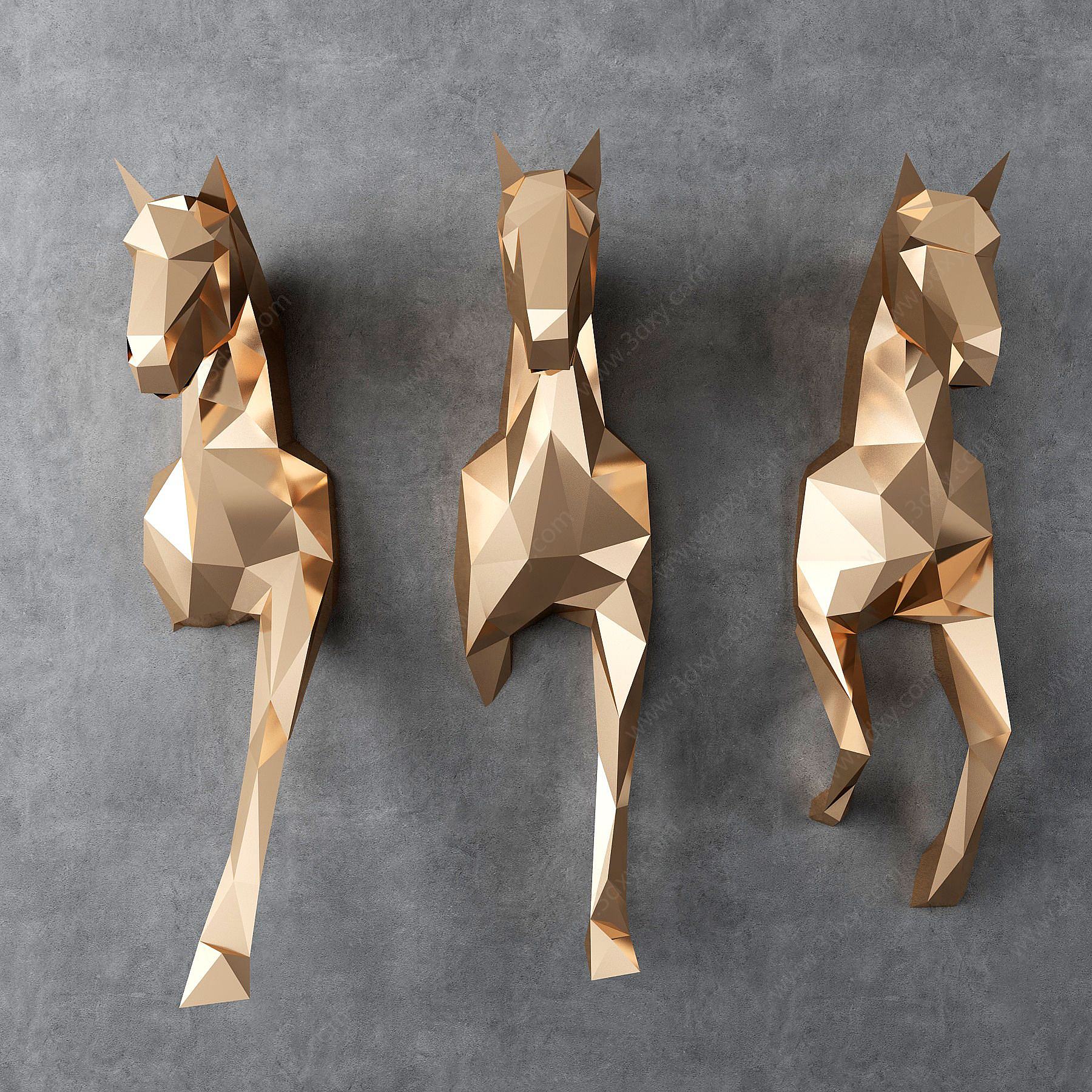 马雕塑3D模型