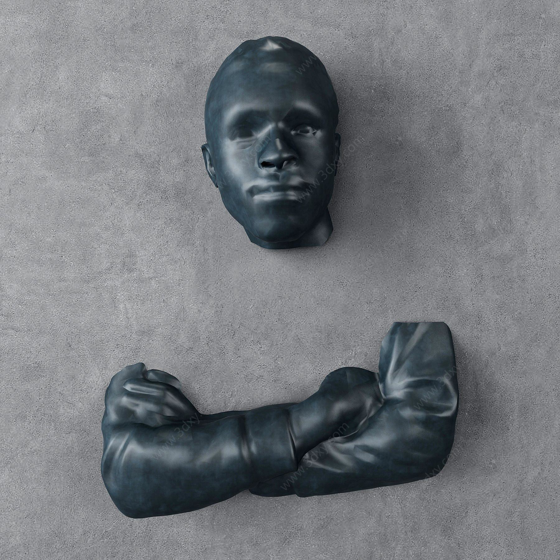 人物雕塑墙饰3D模型