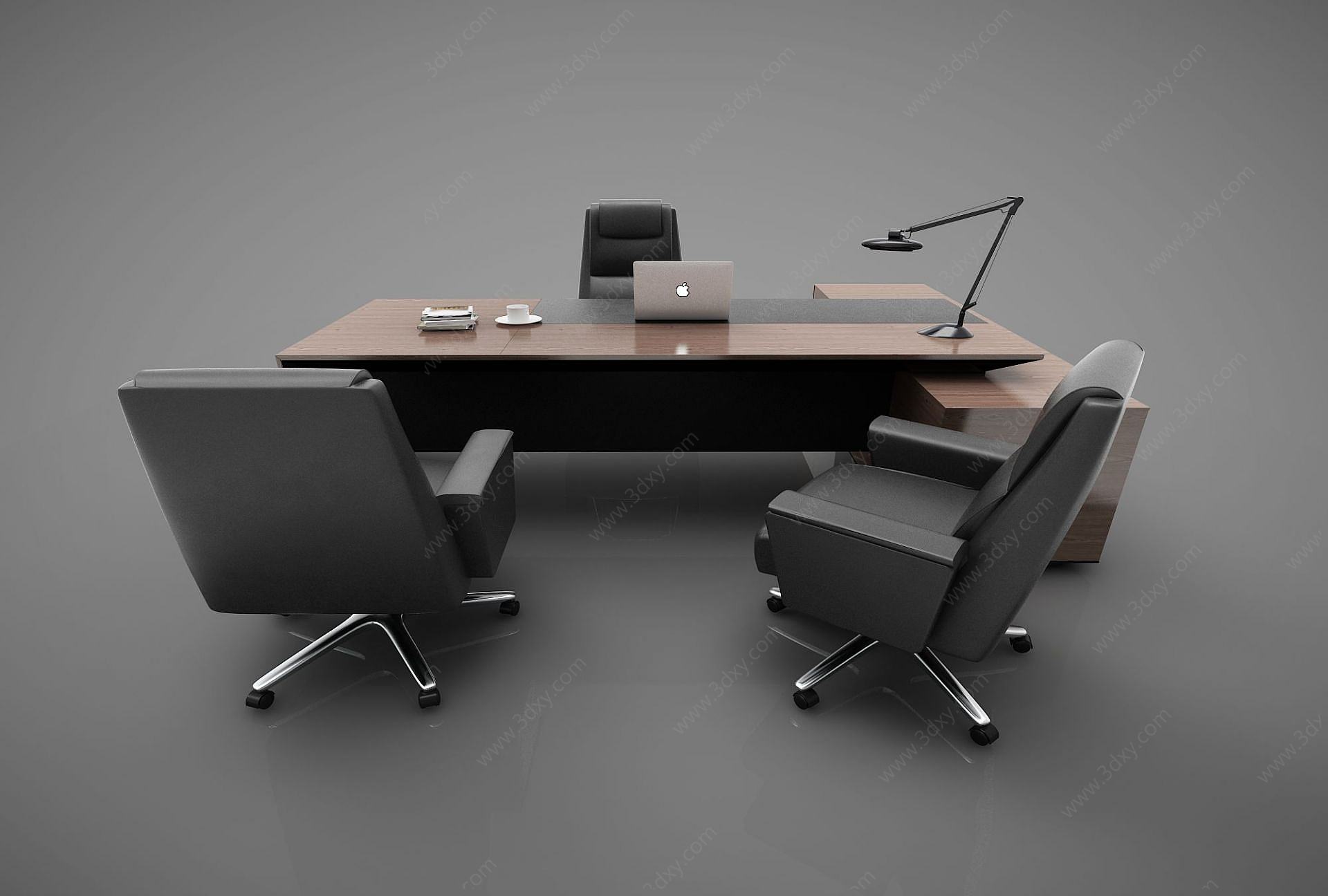 办公桌椅子组合3D模型