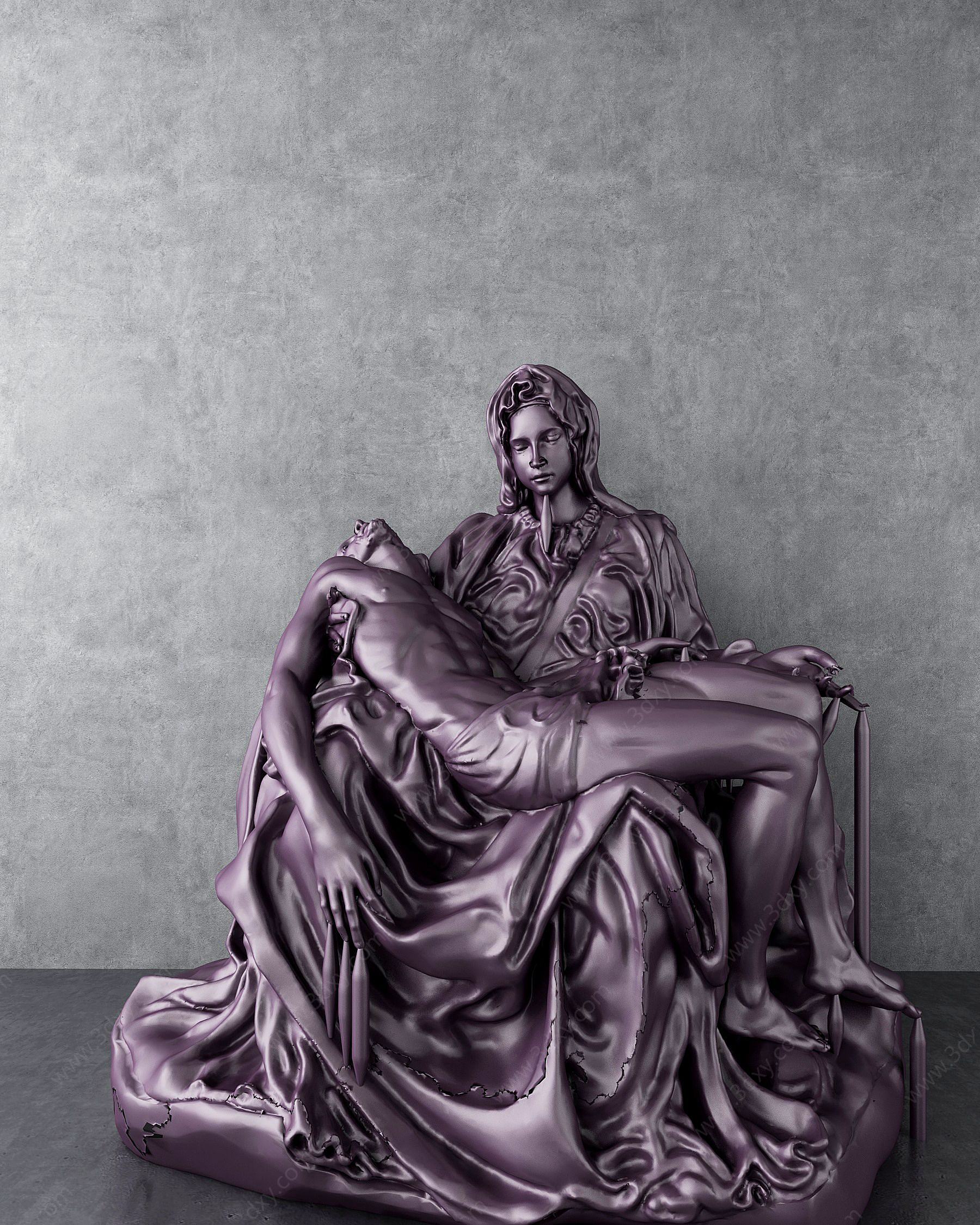 圣母雕塑3D模型