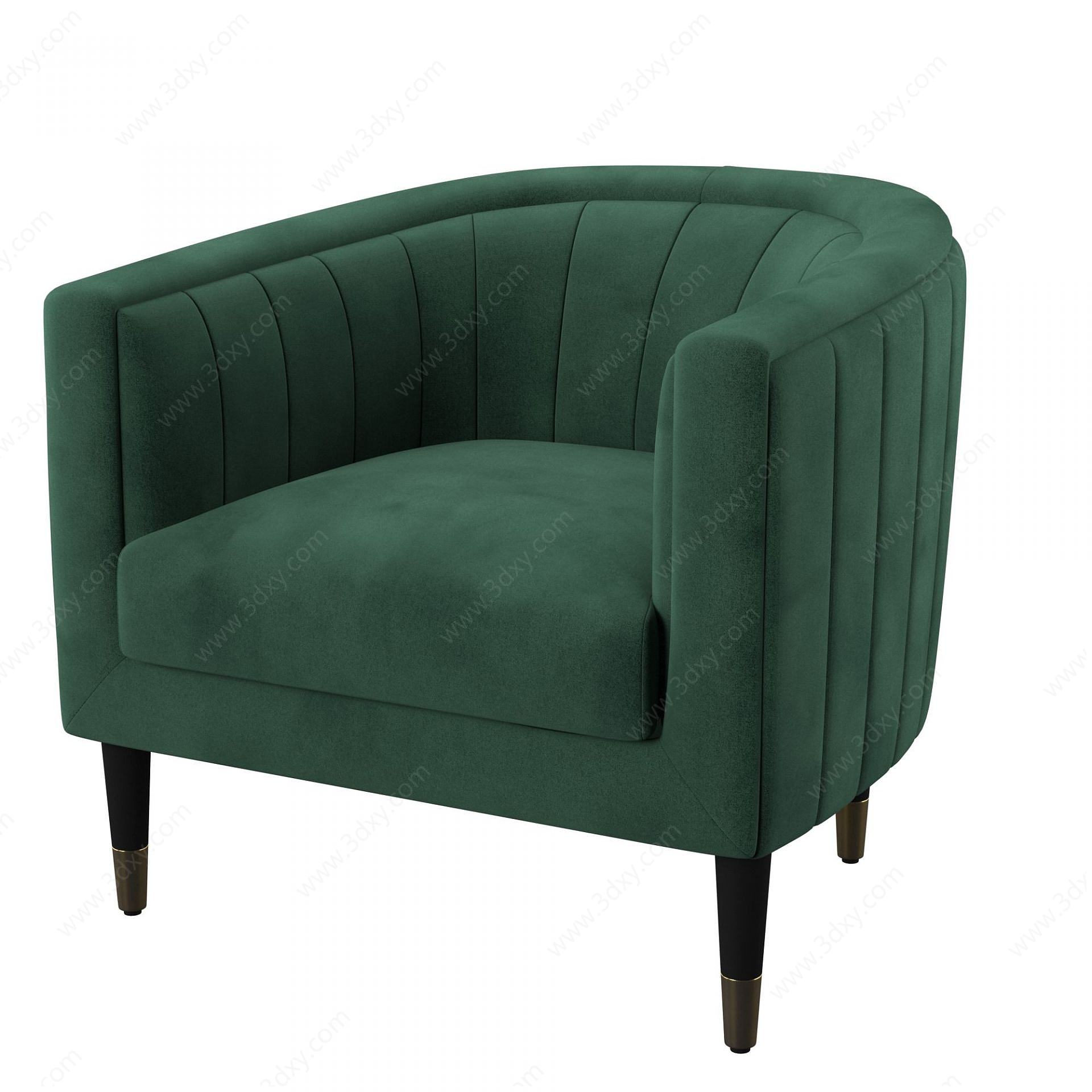 现代单人沙发休闲椅简约3D模型