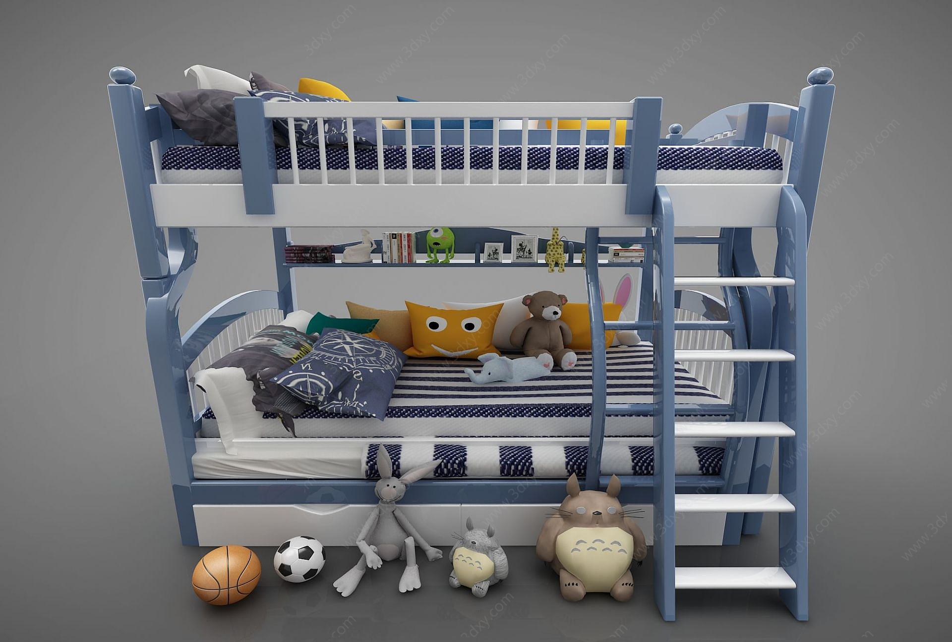 儿童房高低床3D模型