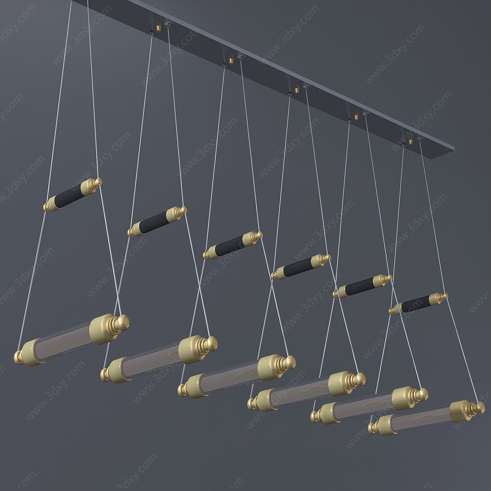 现代小桥式吊灯3D模型