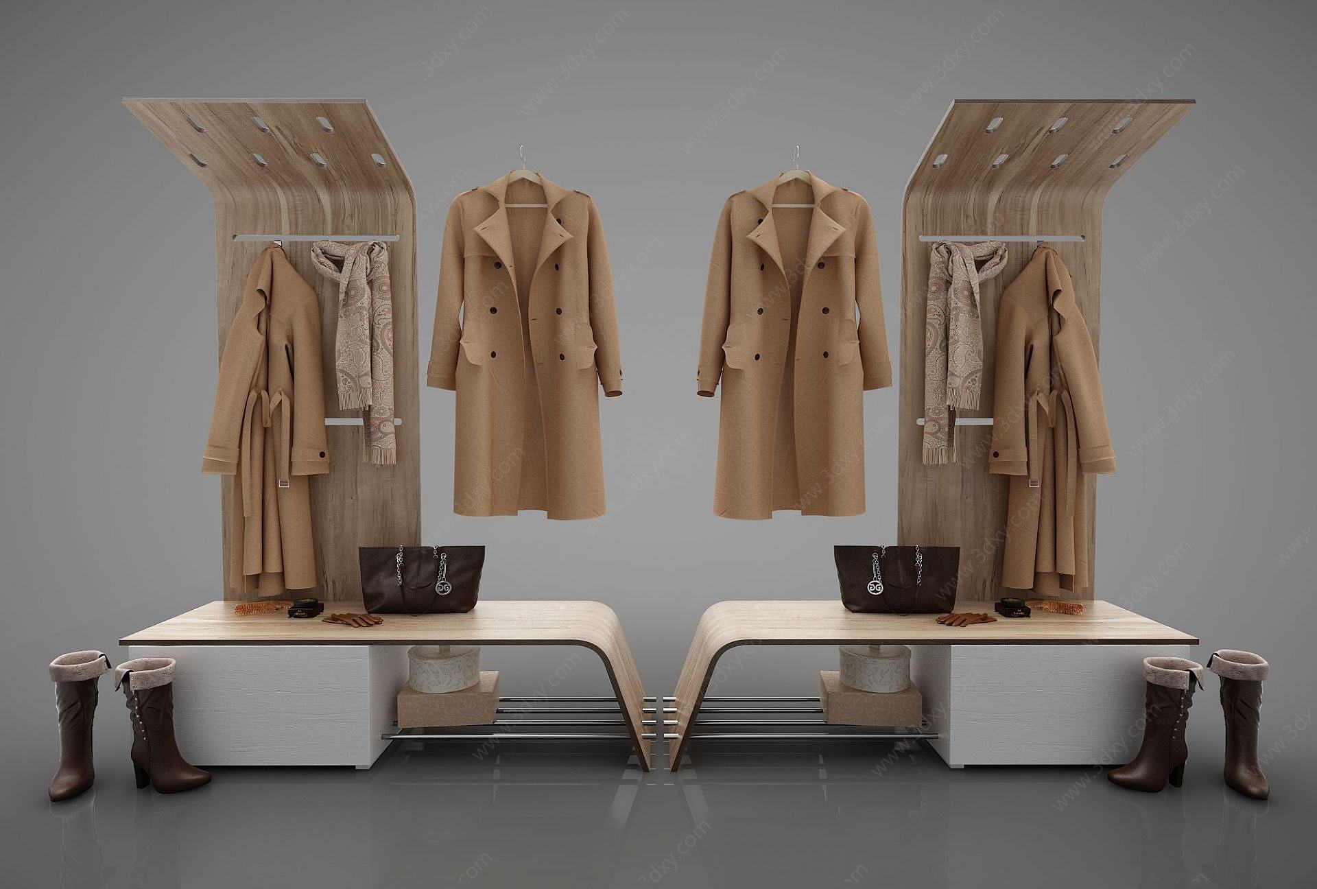 服装店衣架3D模型