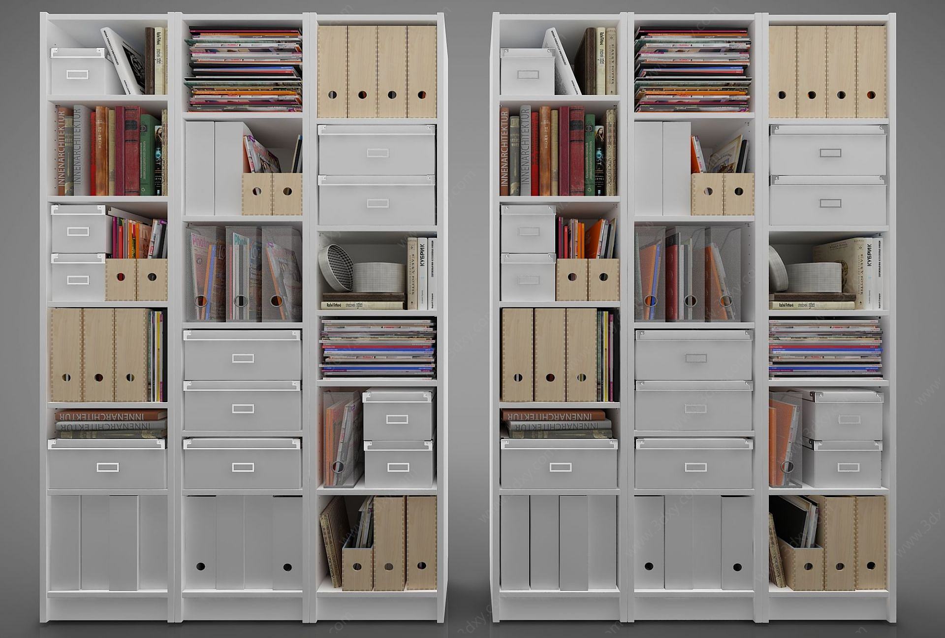 书柜酒柜装饰柜3D模型