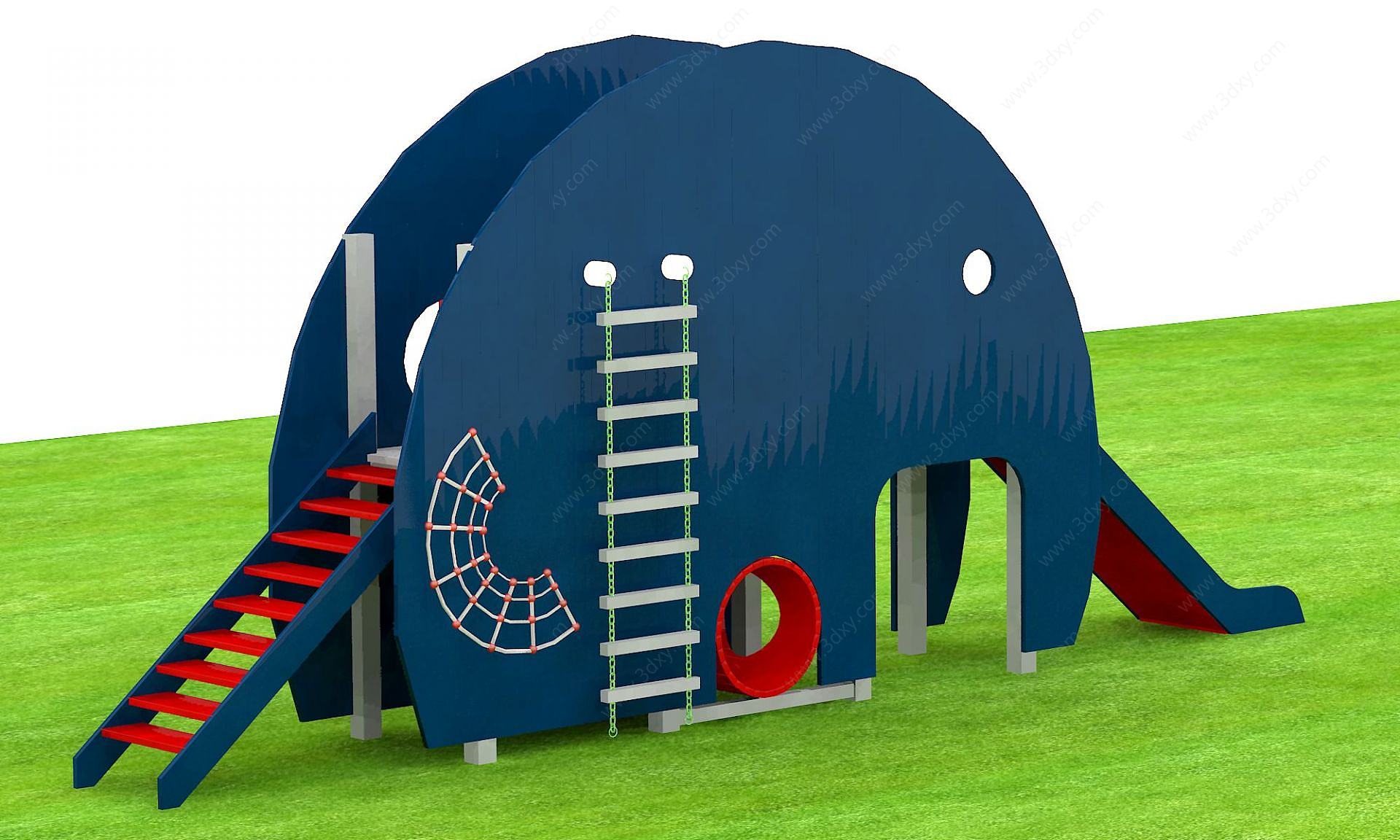 大象造型滑梯3D模型