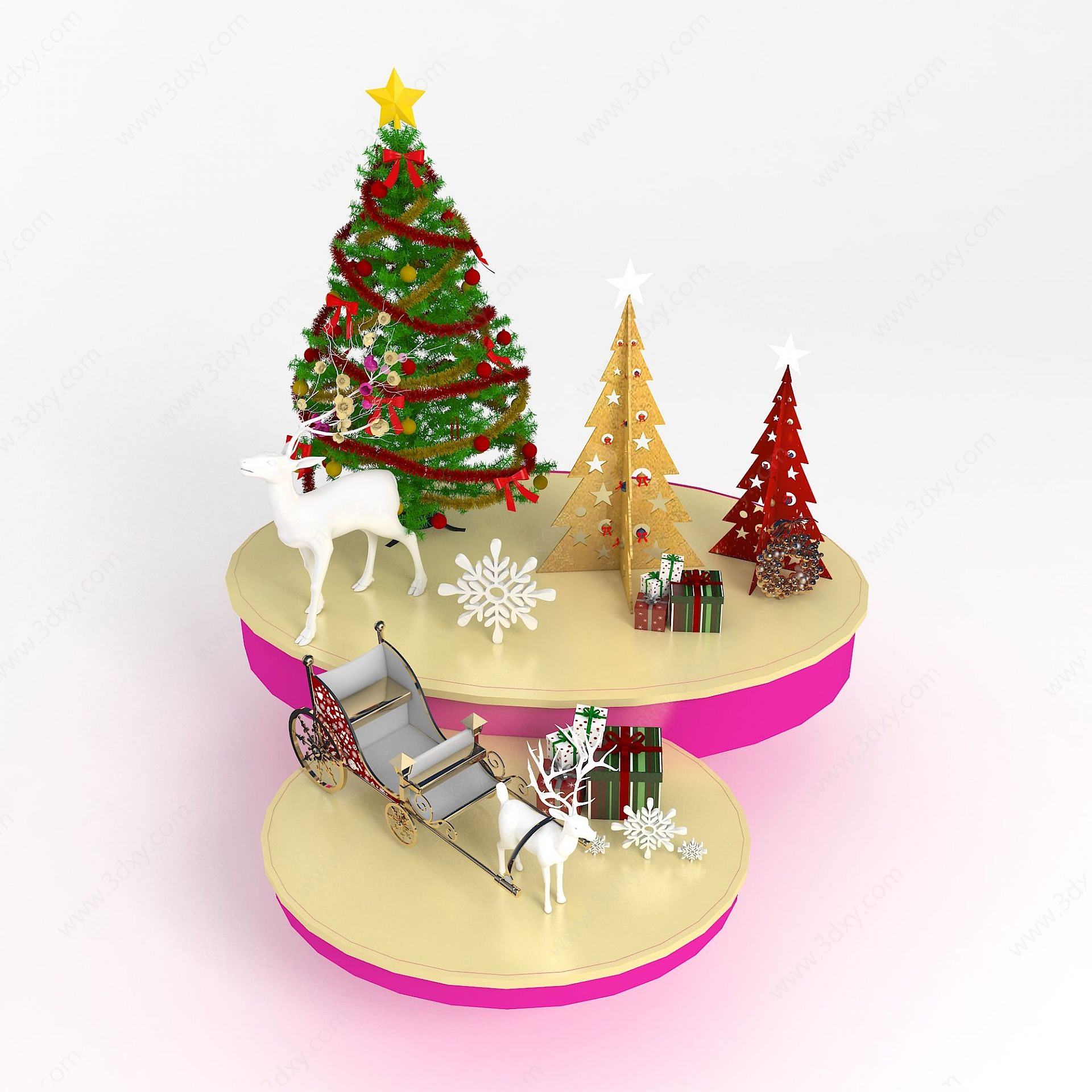 圣诞节商场展示3D模型