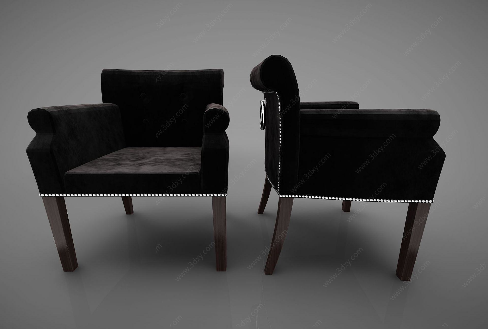 现代风格单人沙发3D模型