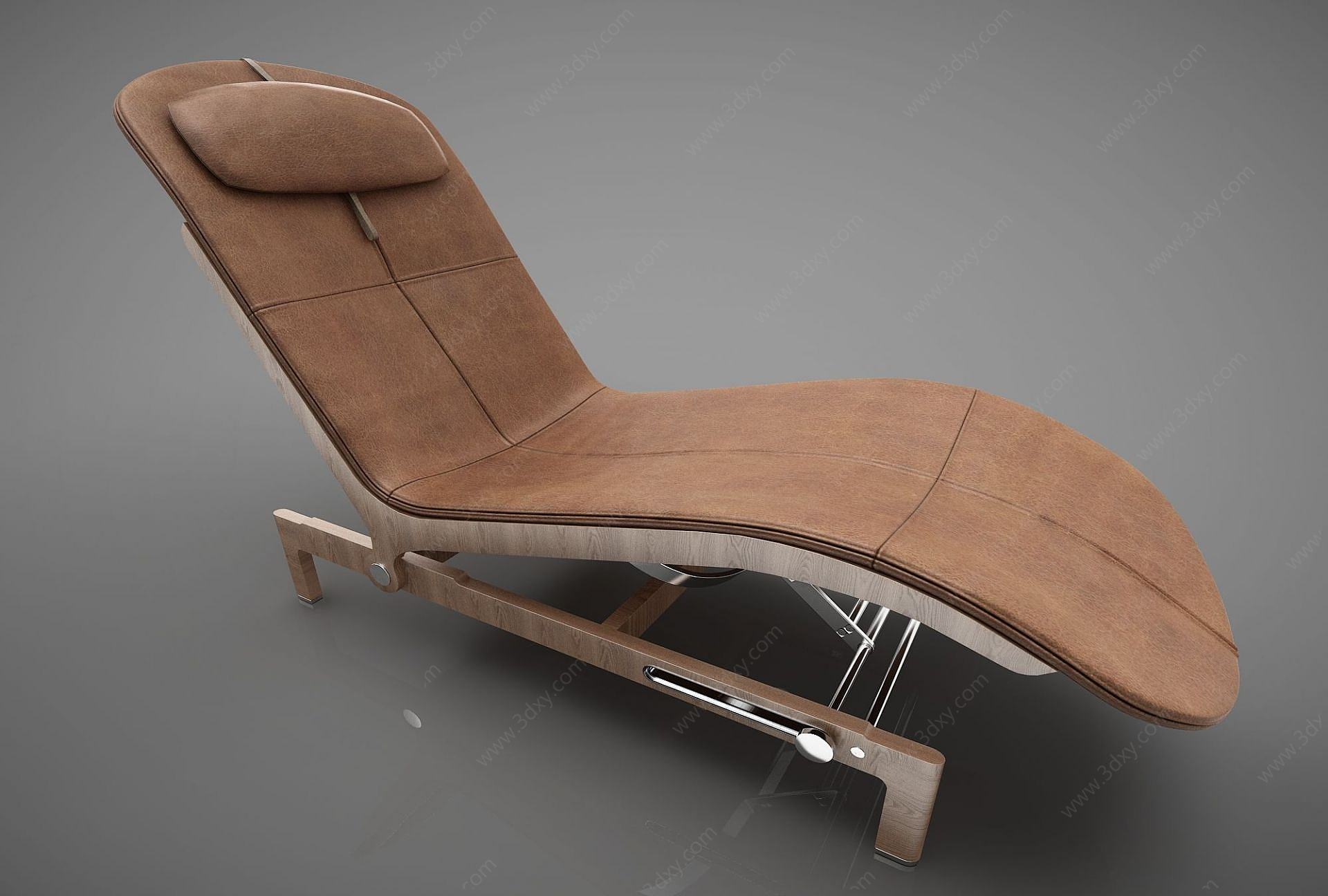 现代单人躺椅3D模型