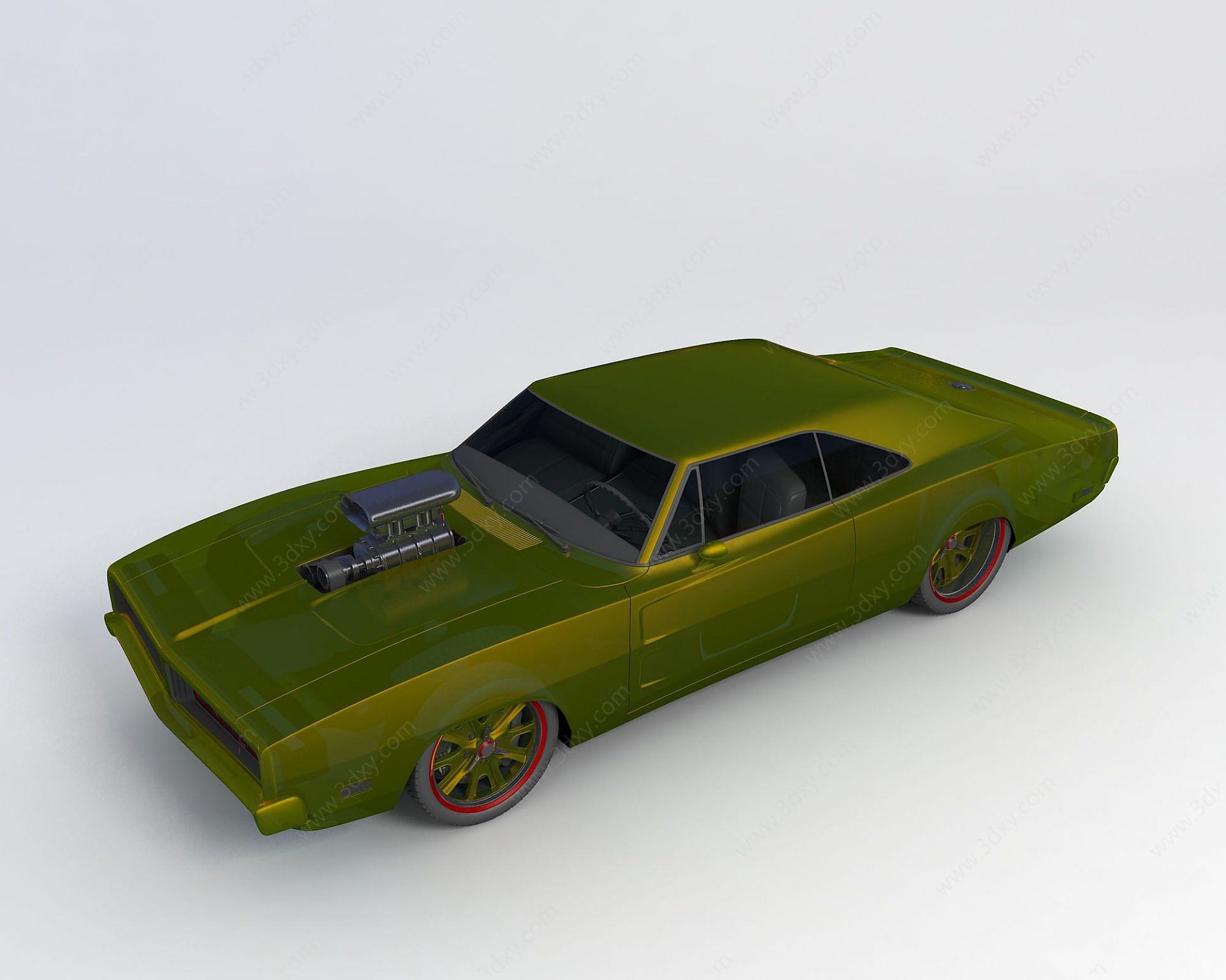 ﻿道奇战马1969汽车3D模型