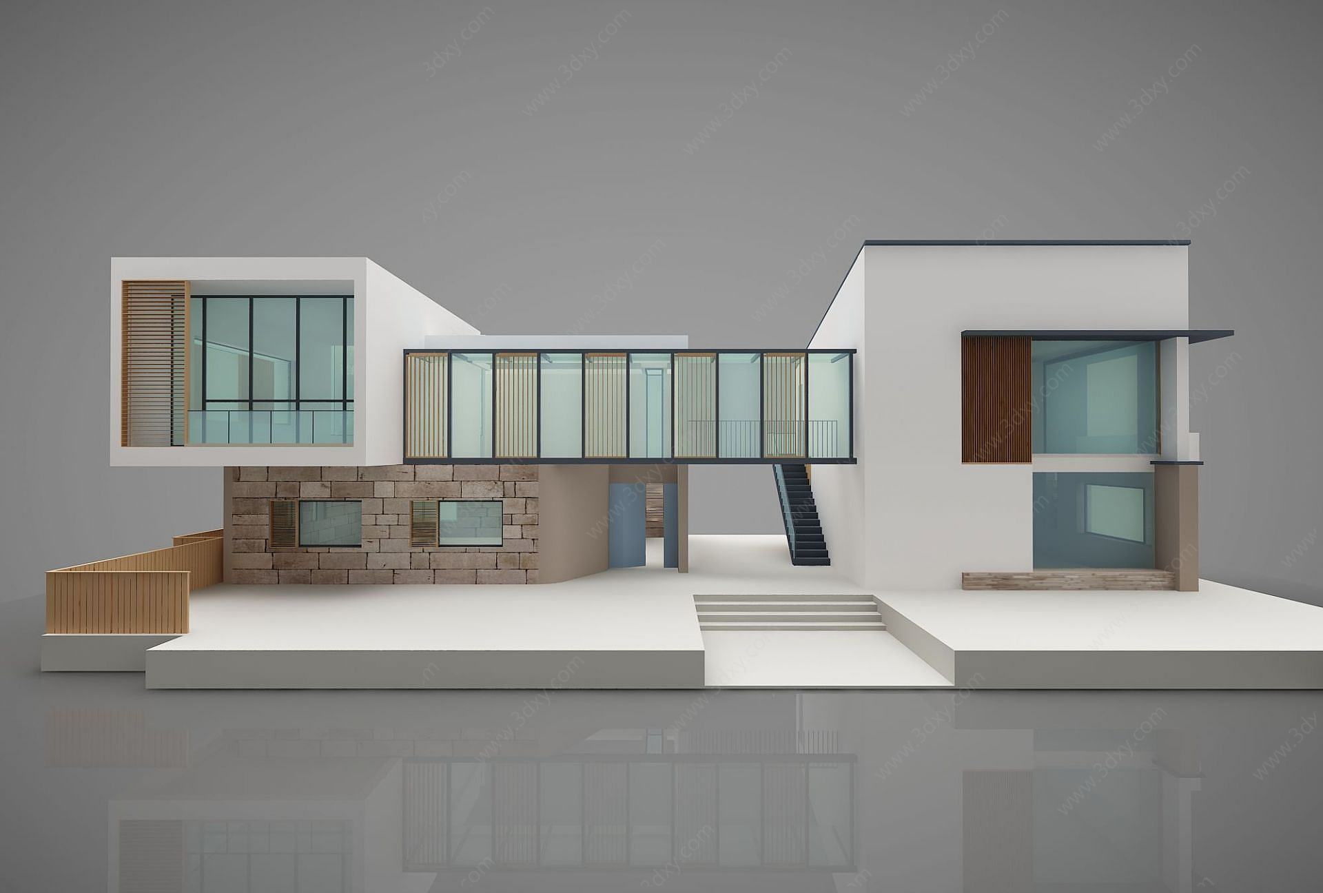 现代别墅风格3D模型