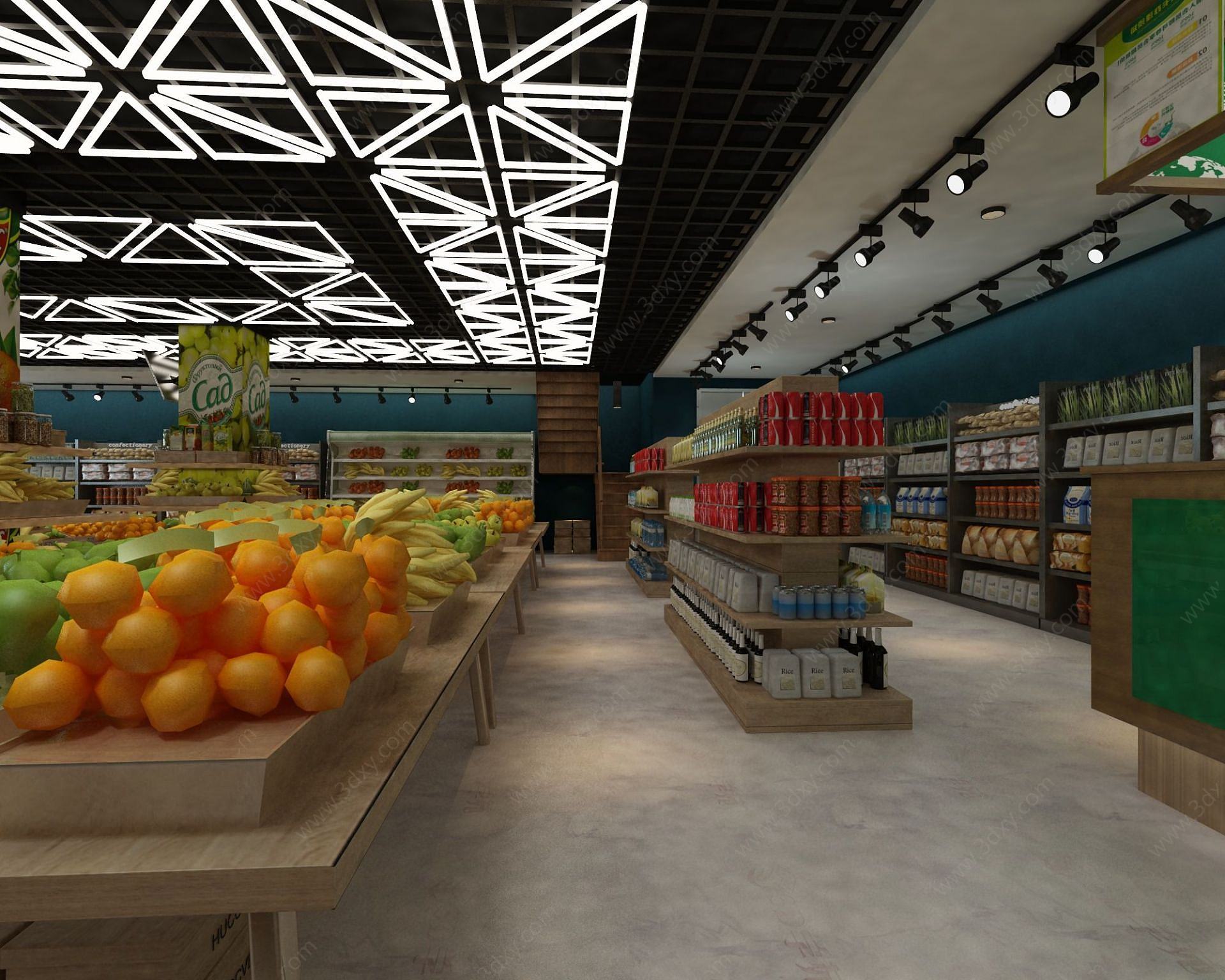 大型水果超市3D模型