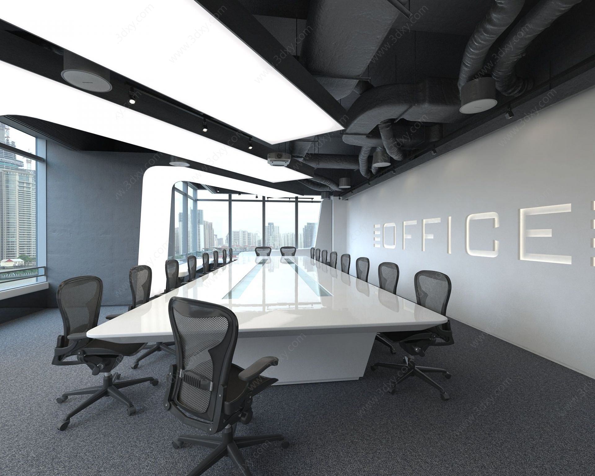 大型会议室3D模型