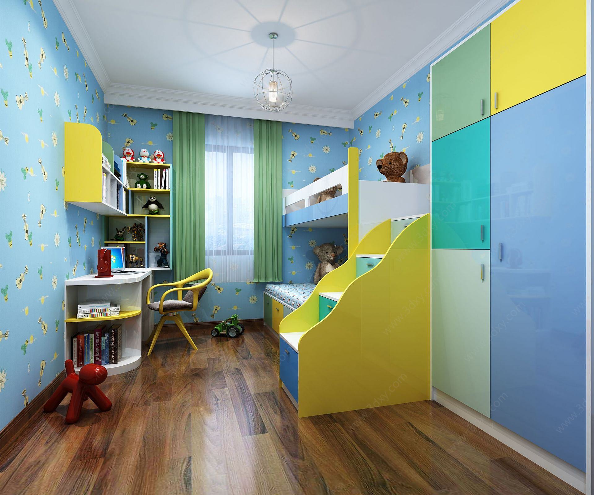 现代小孩房3D模型